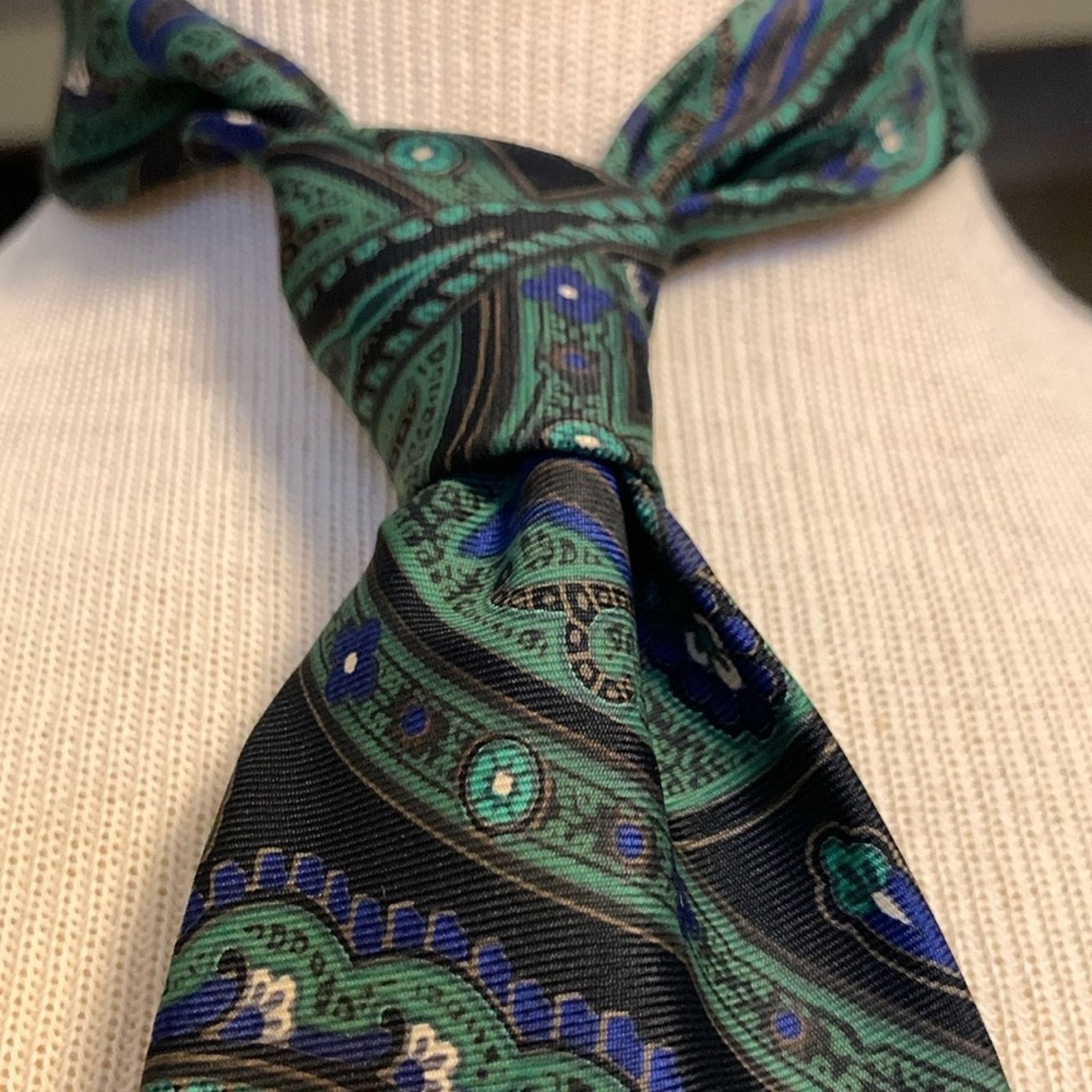 Gianfranco Ferre Gianfranco Ferre Italy blue green silk twill paisley necktie Size ONE SIZE - 1 Thumbnail