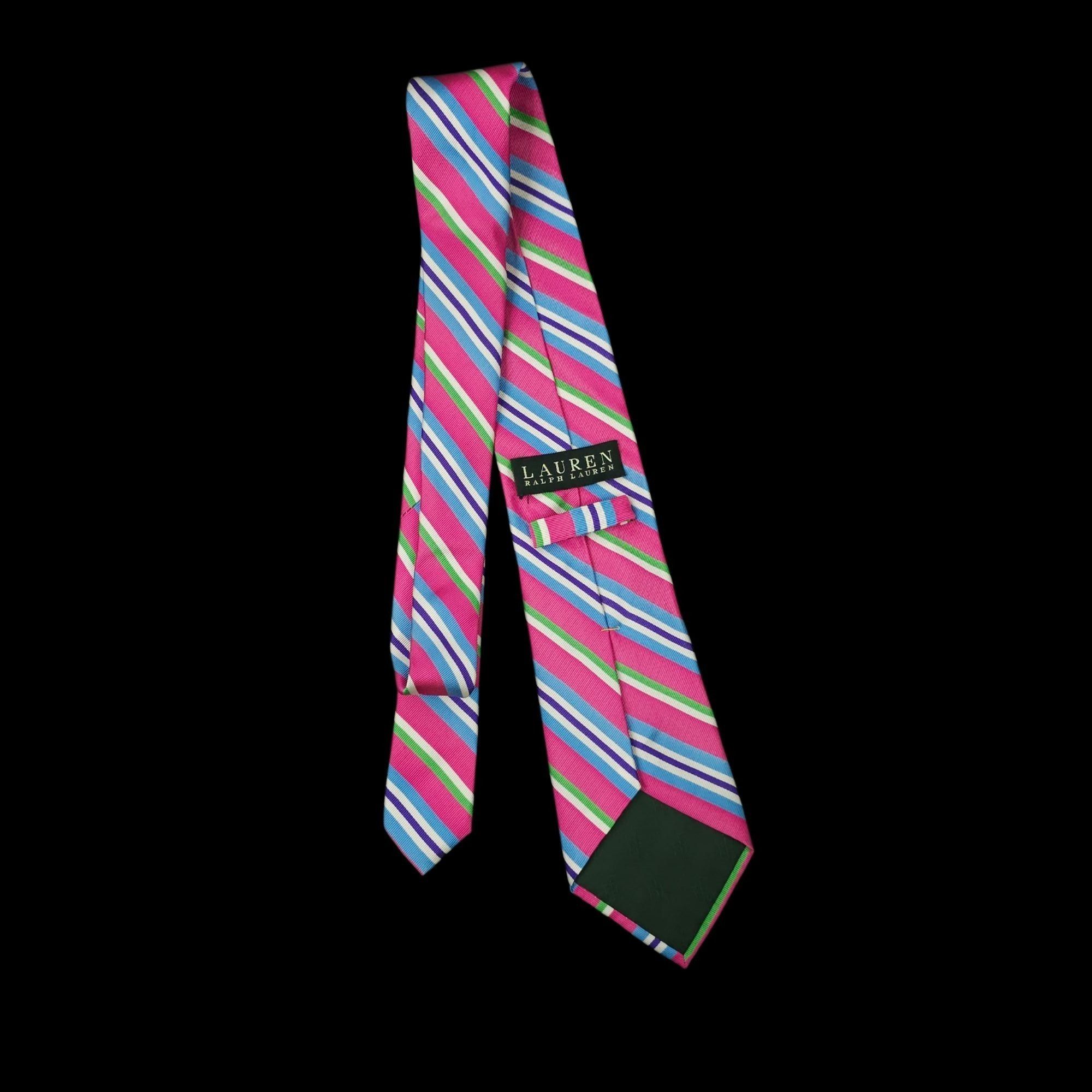 Lauren Ralph Lauren Lauren Ralph Lauren Classic Striped Tie Silk Repp Necktie Size ONE SIZE - 6 Thumbnail