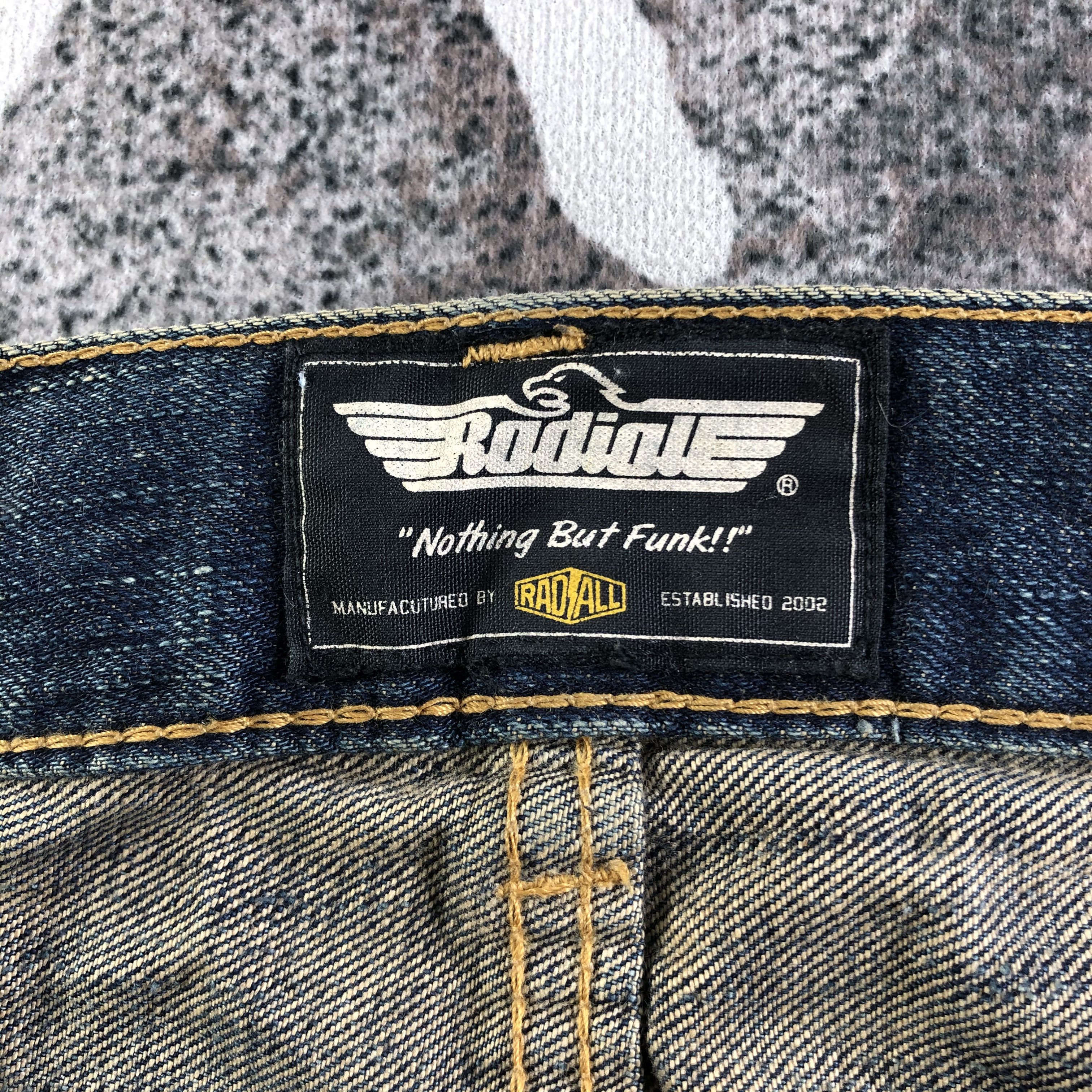 Japanese Brand Vintage Radial Jeans Rusty Wash Denim KJ3139 Size US 34 / EU 50 - 10 Thumbnail