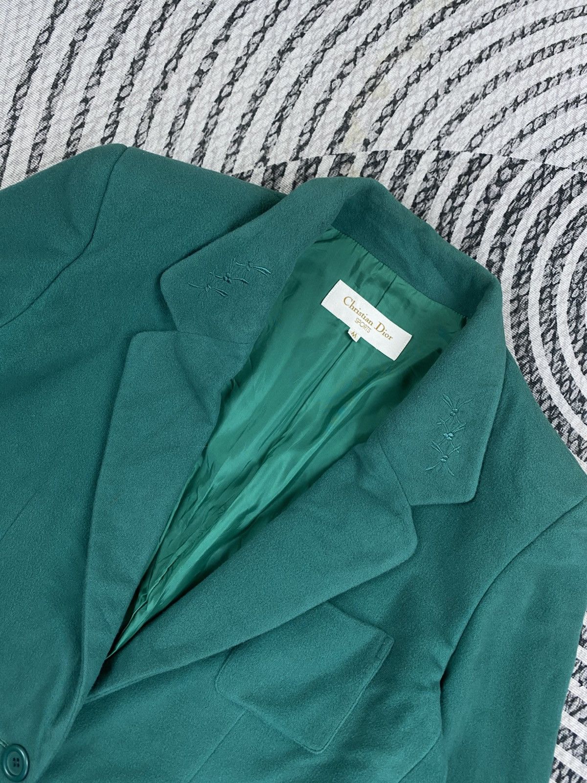 Christian Dior Monsieur Vtg Christian Dior Sports Double Button Green Blazer Size M / US 6-8 / IT 42-44 - 8 Thumbnail