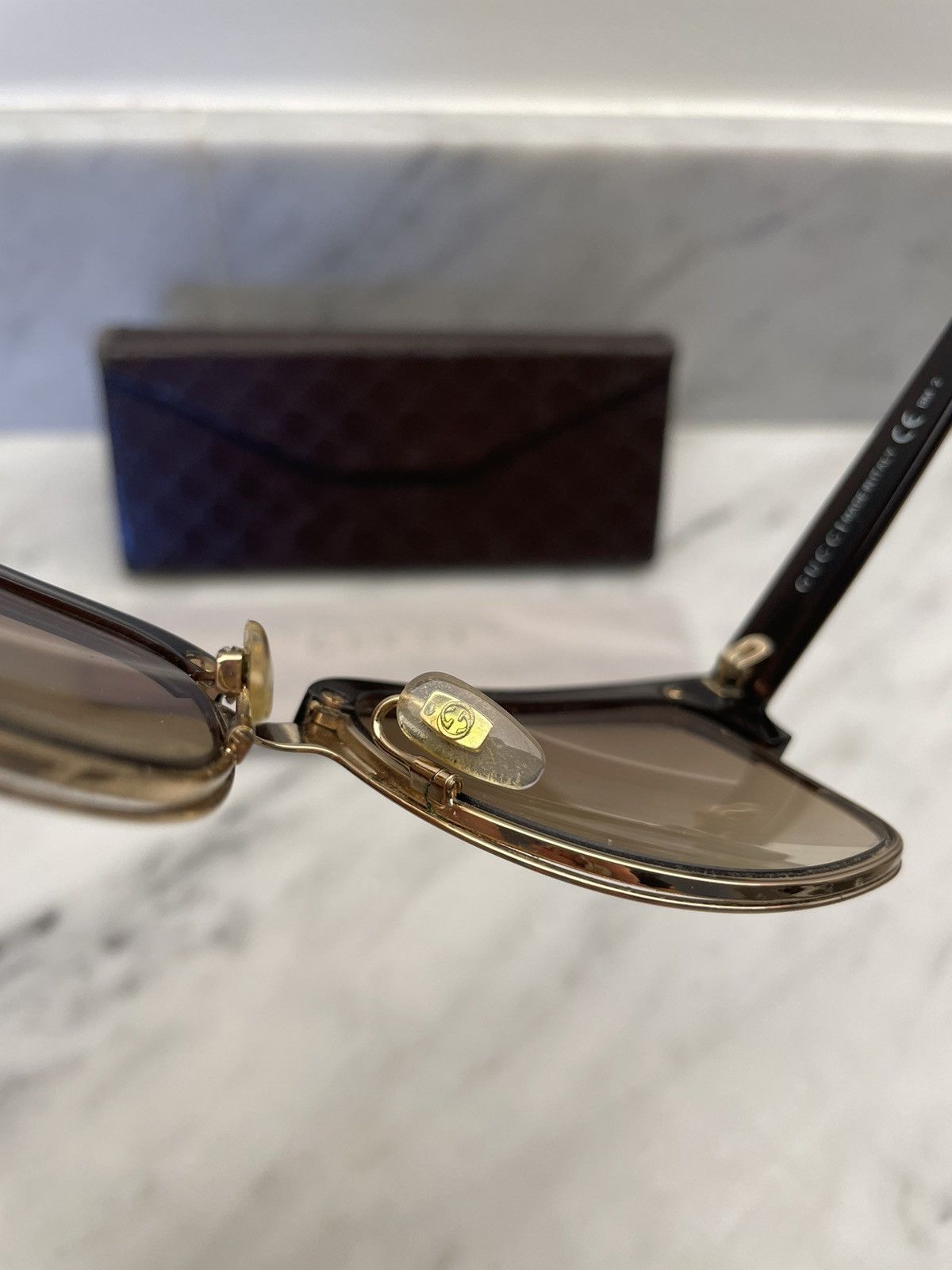 Gucci Gucci gg 4246 🔥 sunglasses with leather monogram case Size ONE SIZE - 7 Thumbnail