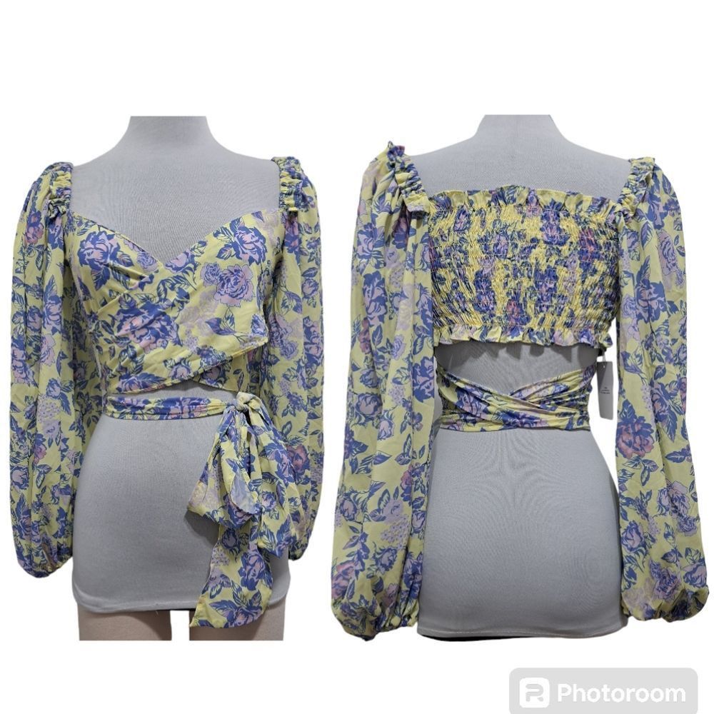 Other Yvonne & Love Floral Criss-Cross Bodies Adjustable Ties Wrap Size XL / US 12-14 / IT 48-50 - 2 Thumbnail