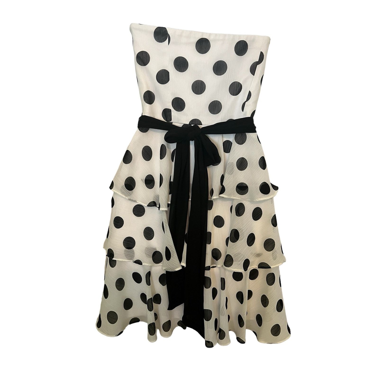 White House Black Market White House Black Market White/Black Party Strapless Dress 4 Size S / US 4 / IT 40 - 6 Thumbnail