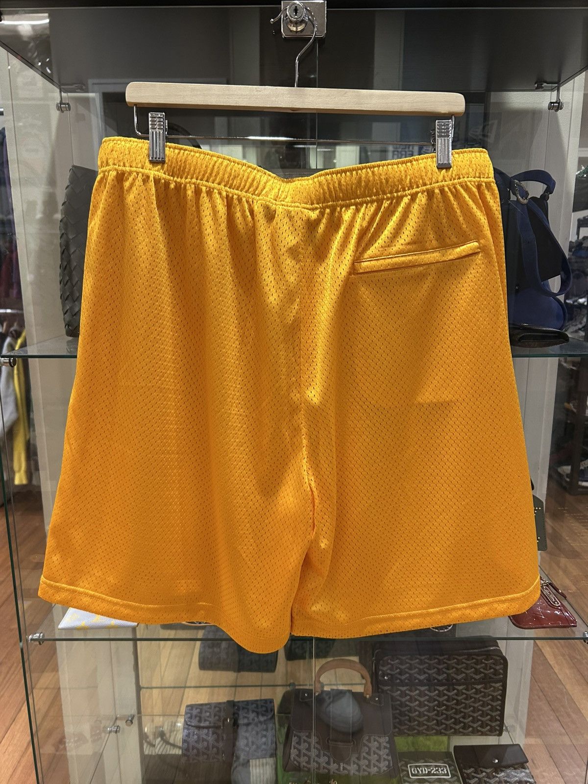 Supreme Supreme Mesh Box Logo Shorts - Yellow Size US 34 / EU 50 - 2 Thumbnail
