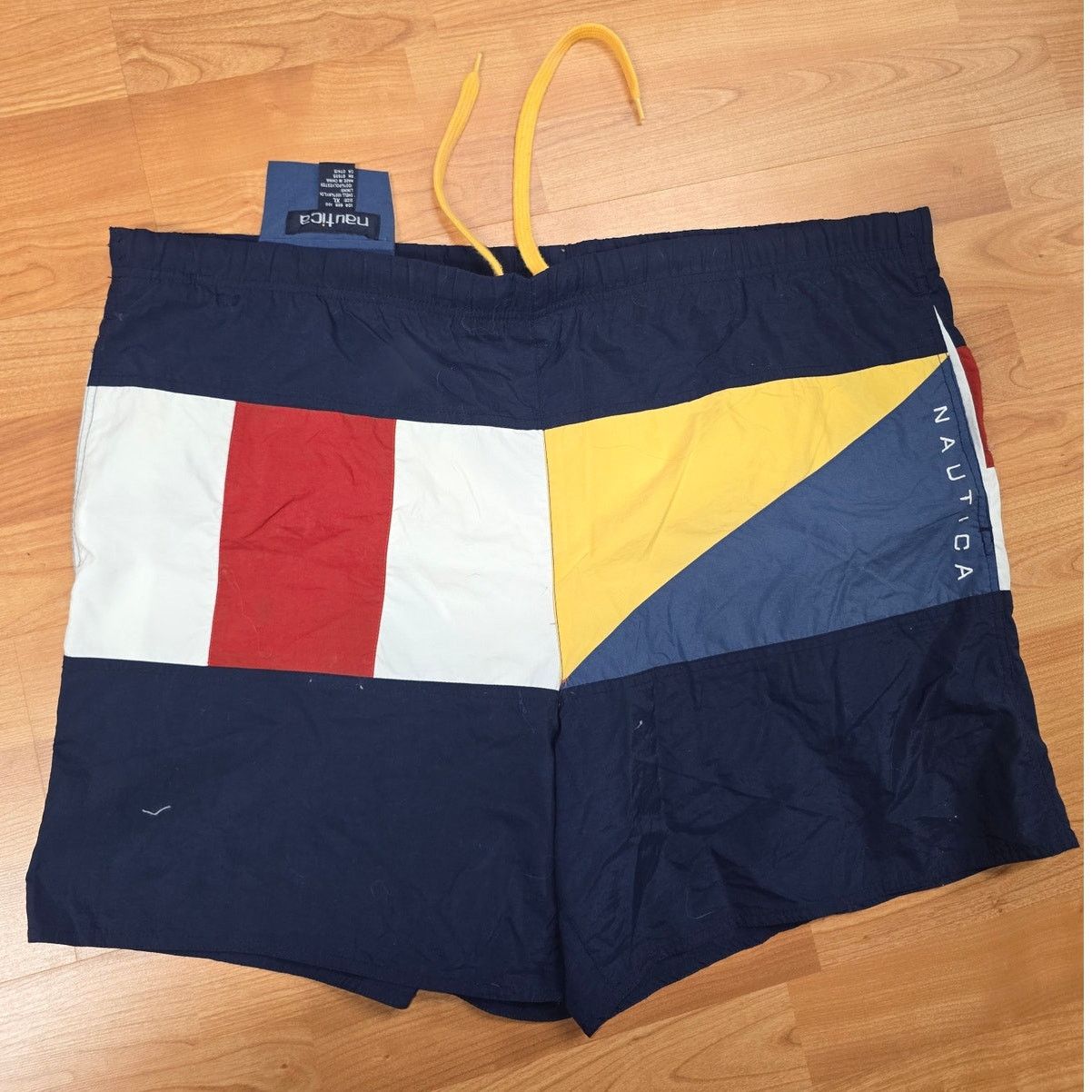 Nautica Nautica Swim Trunks Color Block Multicolor X Large Shorts Size US 41 - 1 Thumbnail