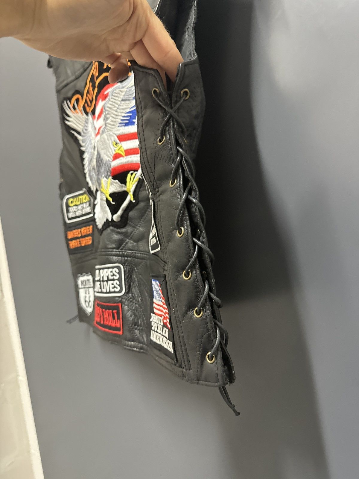Genuine Leather Real Leather rock rider vest racing harley Size US S / EU 44-46 / 1 - 4 Thumbnail
