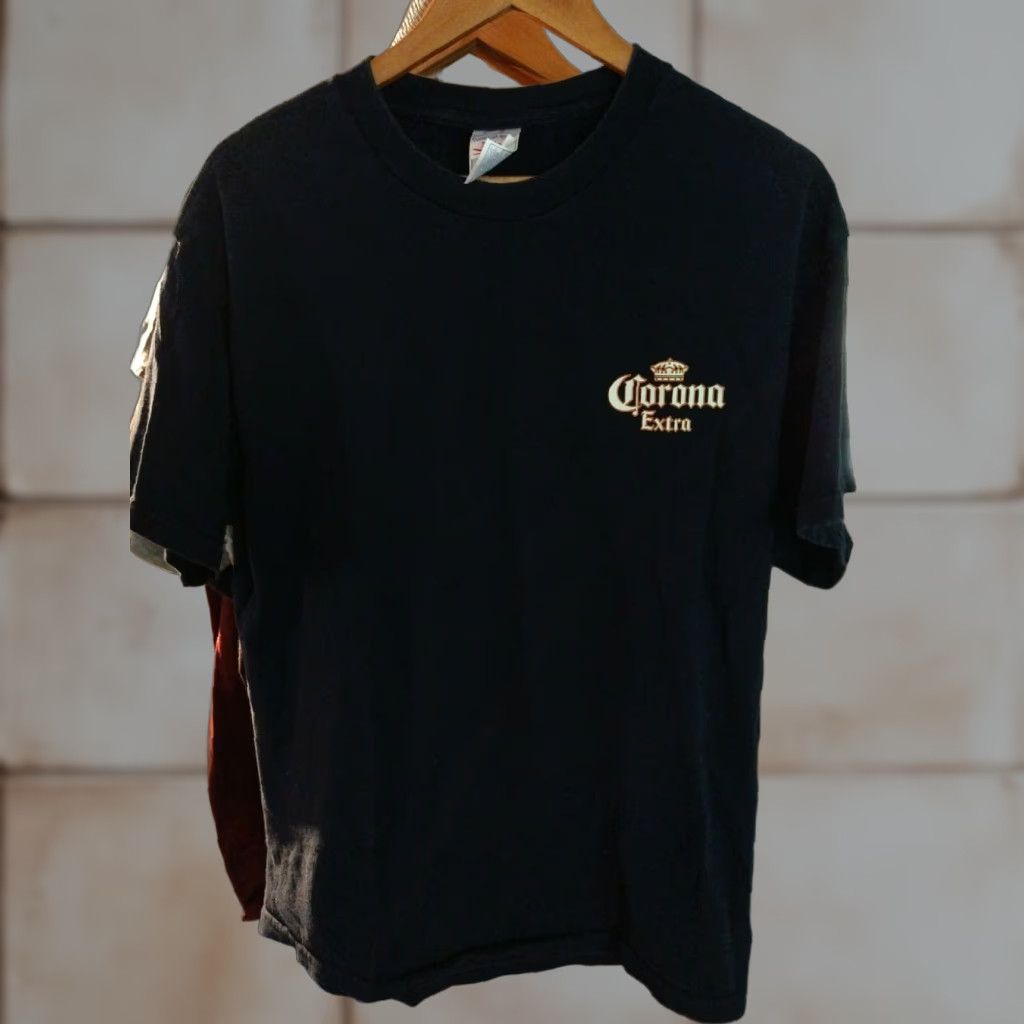 Paradise VINTAGE Tennessee River Corona Extra Welcome To Paradise On Tennessee River L T-Shirt Men Blues Short Sleeve Cotton 100% Size US L / EU 52-54 / 3 - 1 Thumbnail