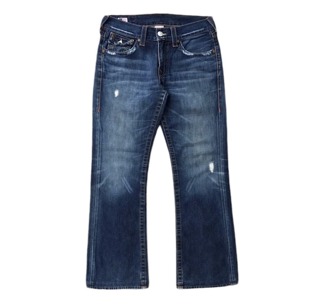 True Religion Washed Flared Denim Pants