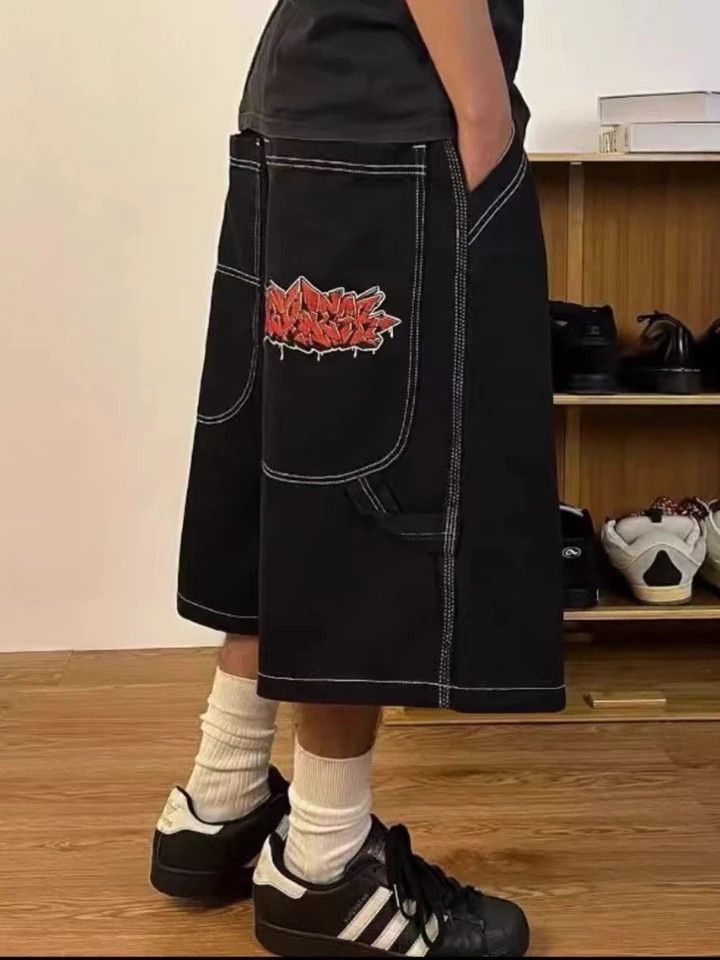 Japanese Brand × Jean Y2K Jorts Style Embroidery Size US 33 - 3 Thumbnail