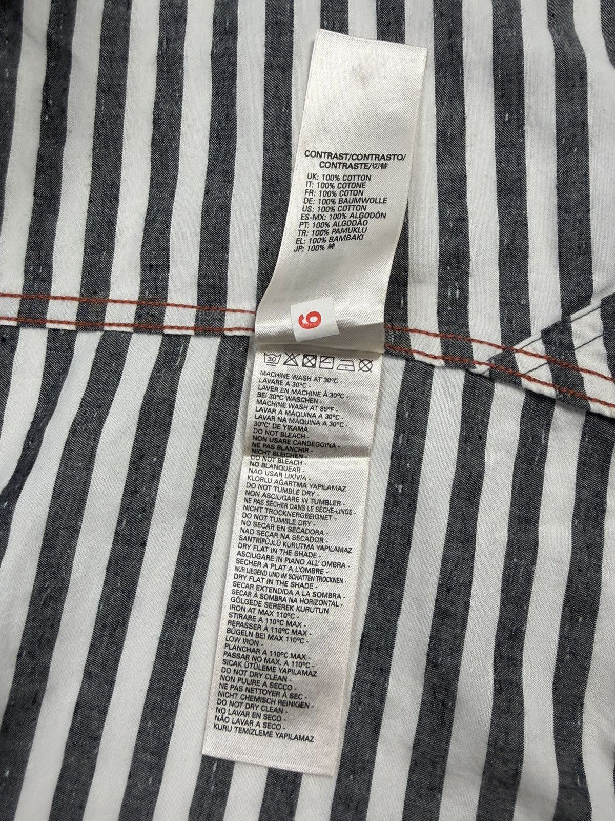 Diesel Diesel Vintage Prison Style Striped Button Shirt Cotton Gray Size US M / EU 48-50 / 2 - 20 Thumbnail