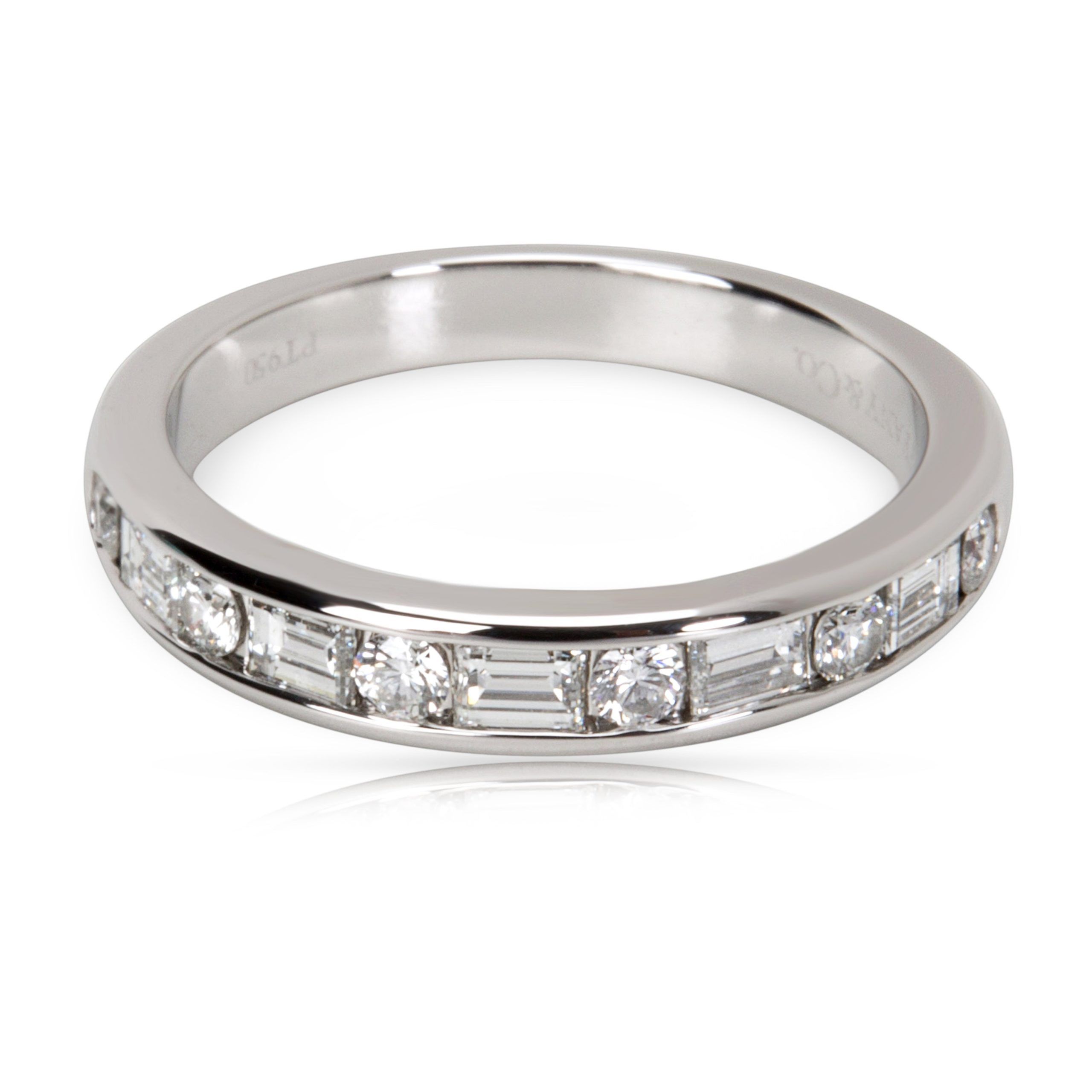 image of Tiffany Co Tiffany & Co. Round & Baguette Diamond Band (3/4 Ctw) in Gold, Women's