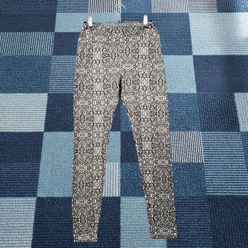 Vintage LuLaRoe Leggings Womens One Size White Jegging Mid Rise Floral Pattern Pull On Size 42" / US 20 - 1 Thumbnail