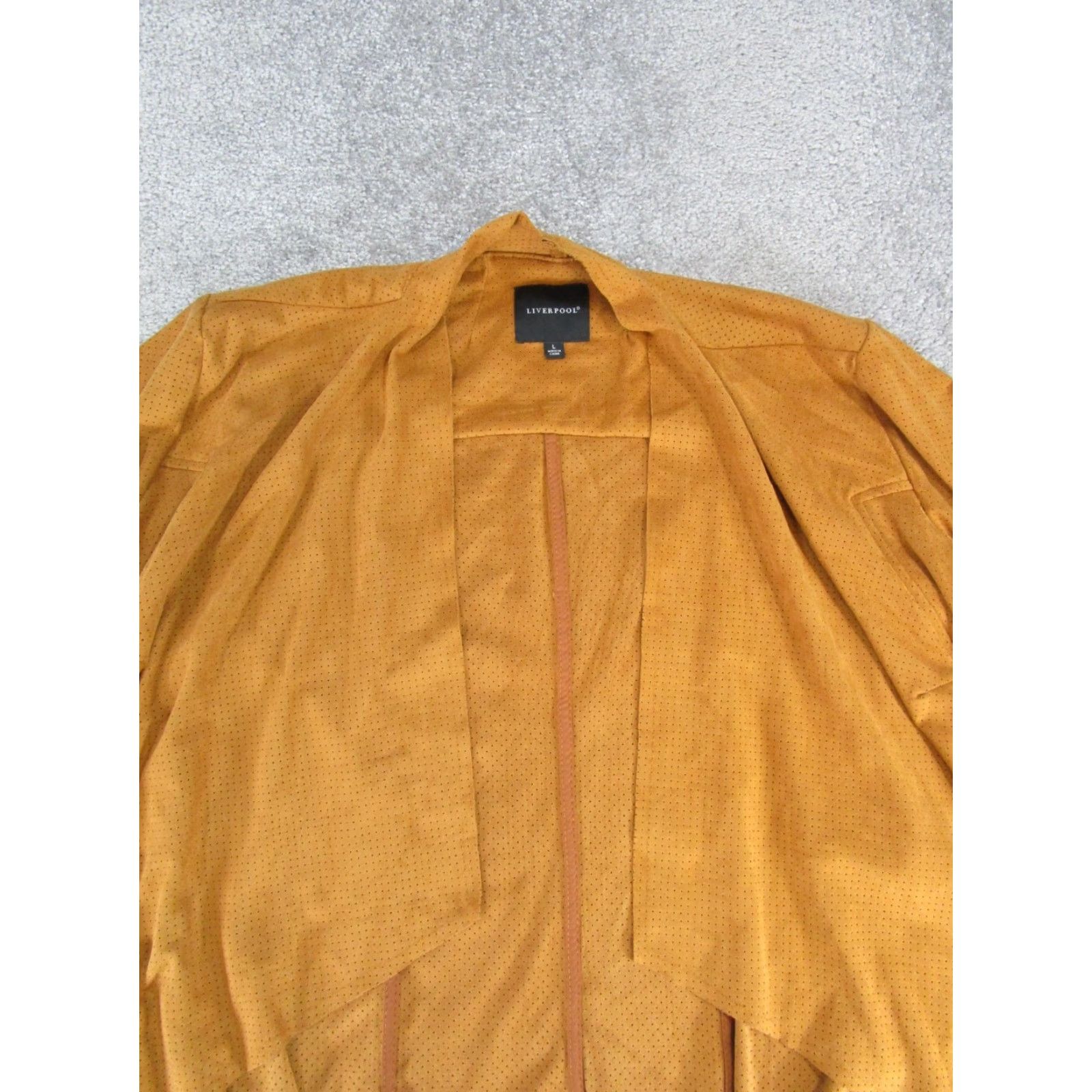 Vintage Liverpool Jacket Womens Large Brown Faux Suede Brand Liverpool Large L Brown Faux Suede Jacket Women Style Basic Jacket Size L / US 10 / IT 46 - 2 Thumbnail