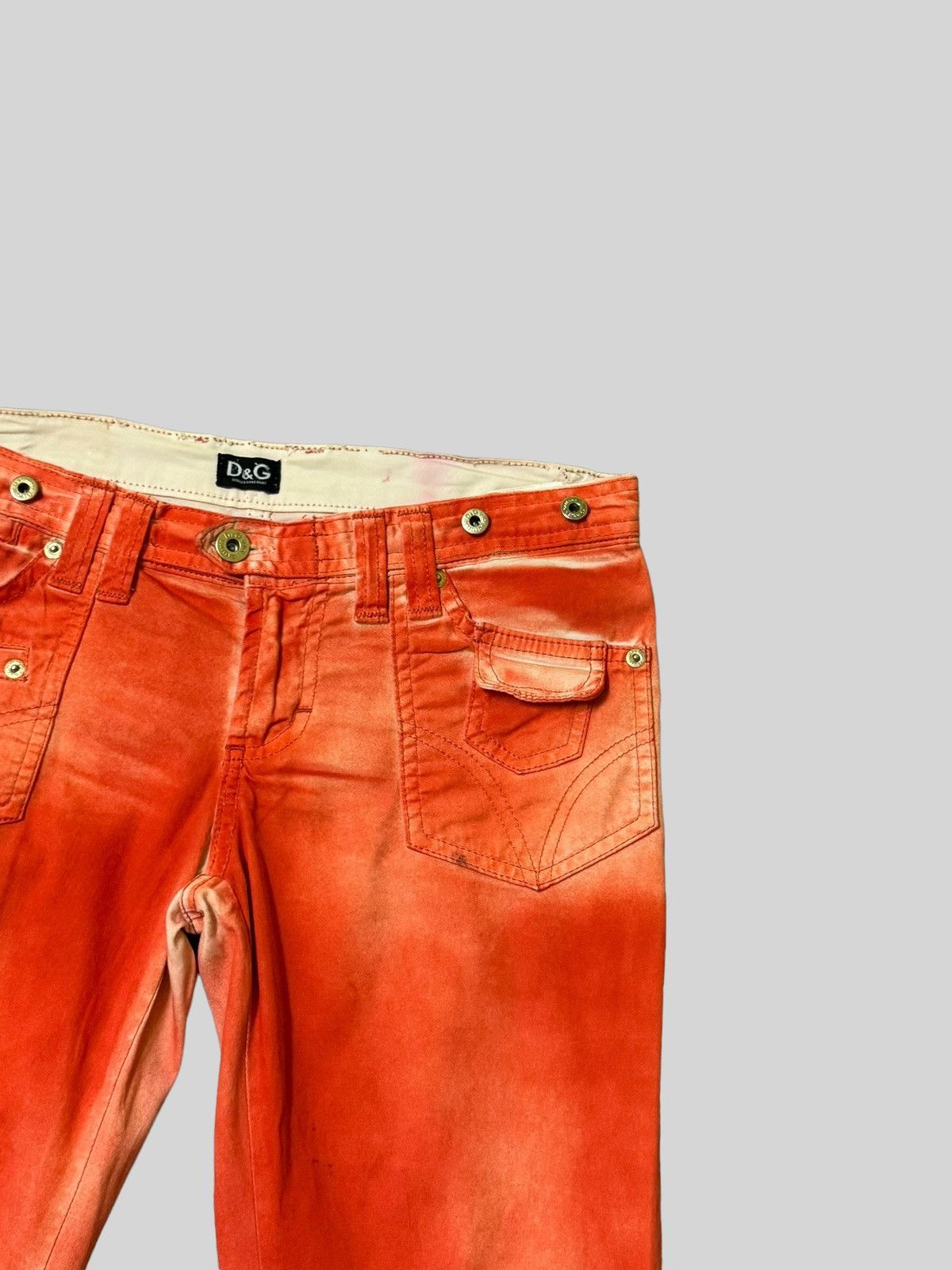 Dolce & Gabbana Flared Orange Claw Mark Dolce & Gabanna Pants. Size 29" - 5 Thumbnail