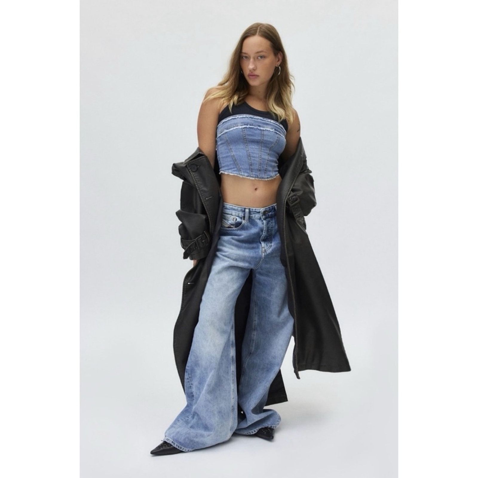 Urban Outfitters Urban Outfitters Ecote Kate Denim Tube Top M Size M / US 6-8 / IT 42-44 - 11 Thumbnail