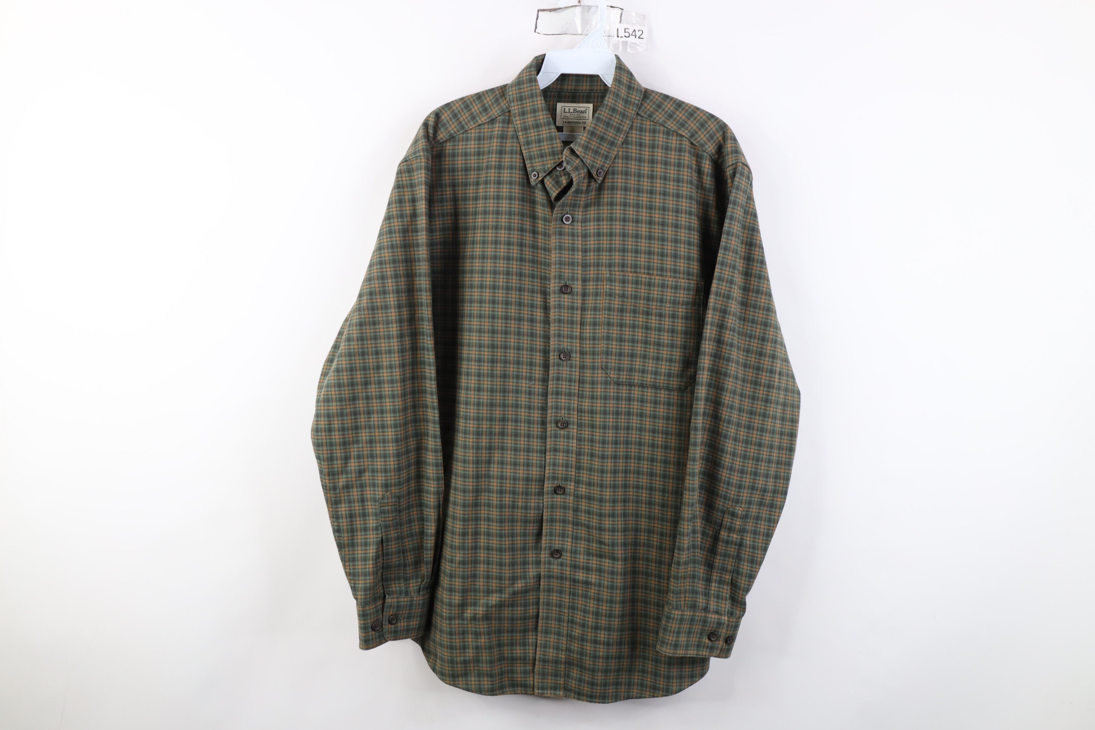 L.L. Bean Vintage LL Bean Flannel Collared Button Down Shirt Plaid Size US M / EU 48-50 / 2 - 1 Thumbnail