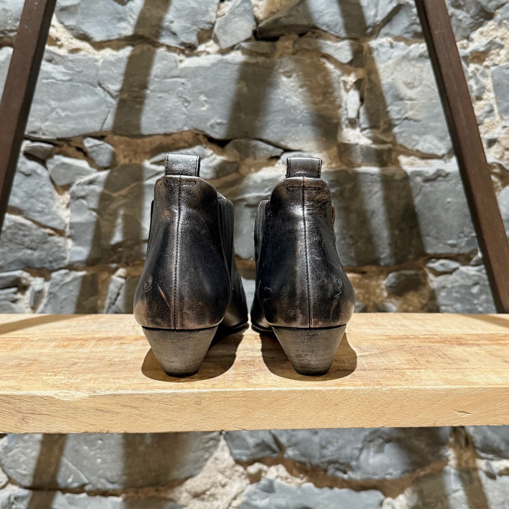 Marsell Marsell Silver Metallic Distressed Ankle Boots Size US 6 / IT 36 - 4 Thumbnail
