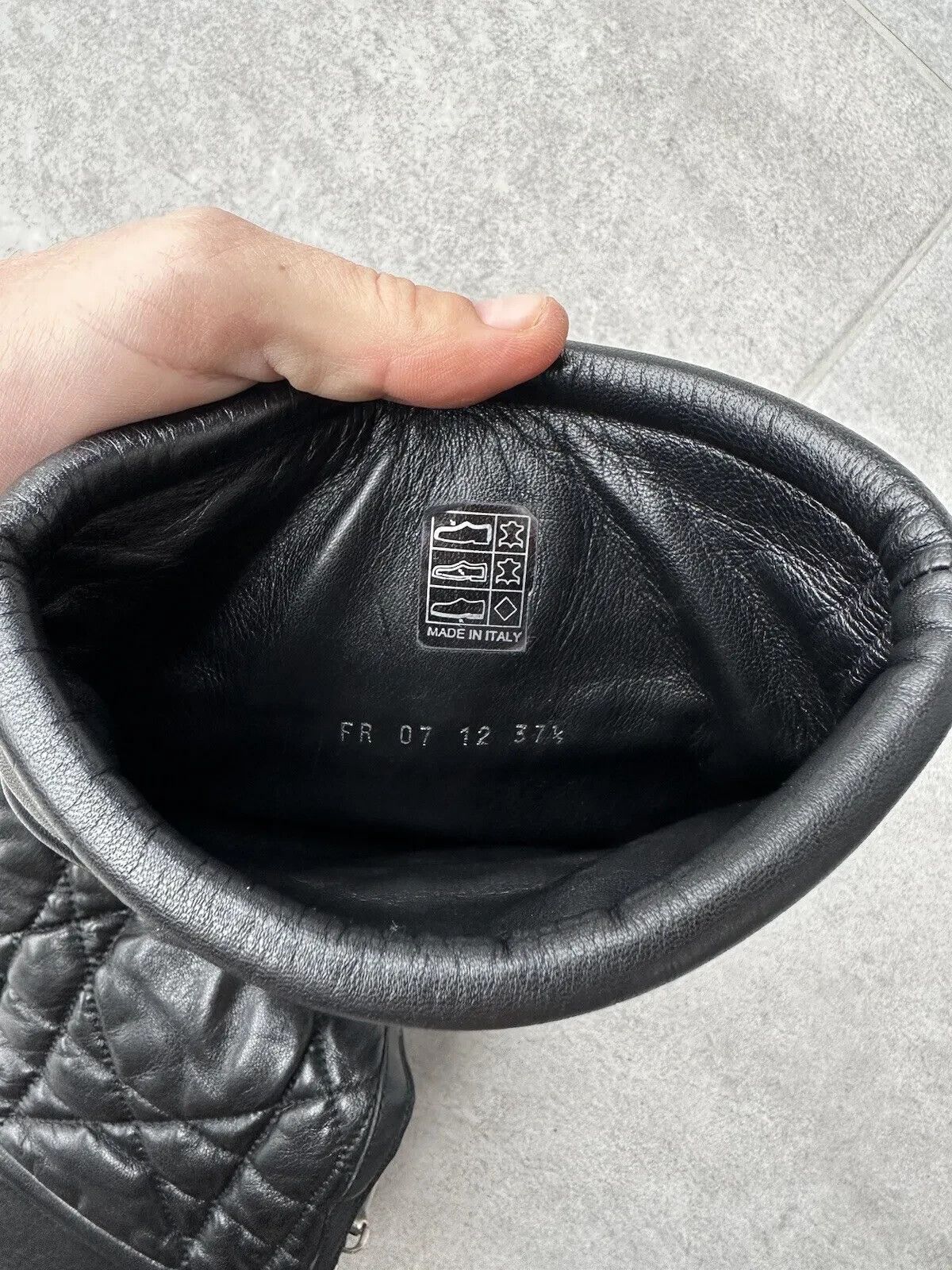 Dior CD Christian DIOR vintage women soft leather QUILTED BOOTS Size US 7.5 / IT 37.5 - 11 Thumbnail