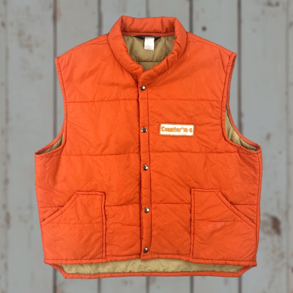 Vintage VINTAGE Swingsters World Of Wearables Vest XL Orange Hunting USA Made Men Counter 15-6 Size US XL / EU 56 / 4 - 1 Thumbnail