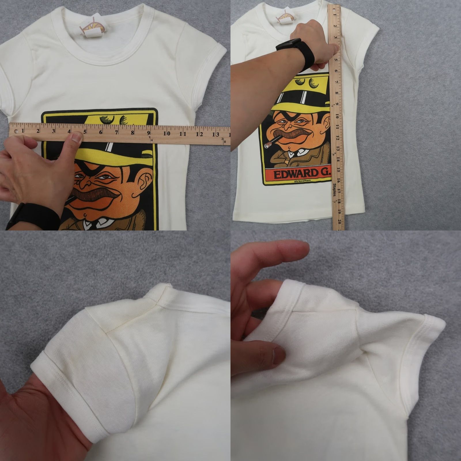Vintage Vintage 70s Rand of Phoenix Edwards G Robinson Shirt Womens M Actor White Size M / US 6-8 / IT 42-44 - 8 Thumbnail