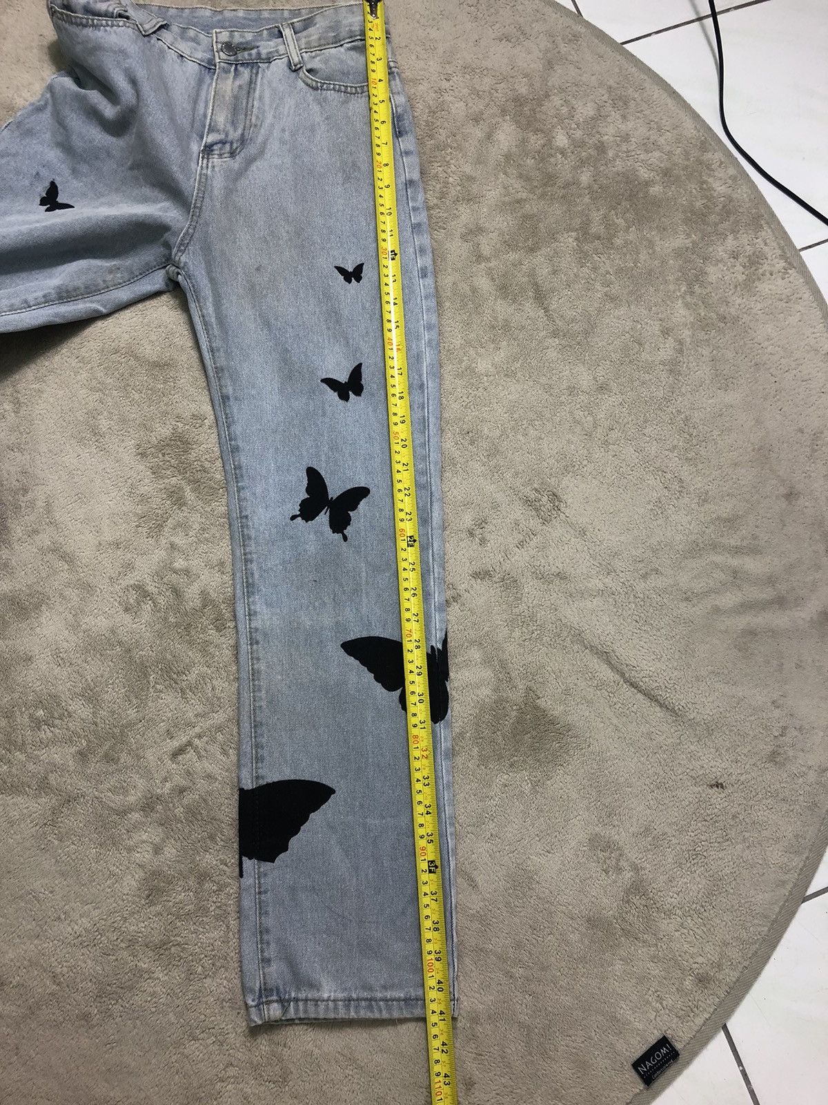 Vintage 🦋 Vintage 90s ZS Jeans Butterfly Silhouettes Straight Denim Size US 29 - 19 Thumbnail