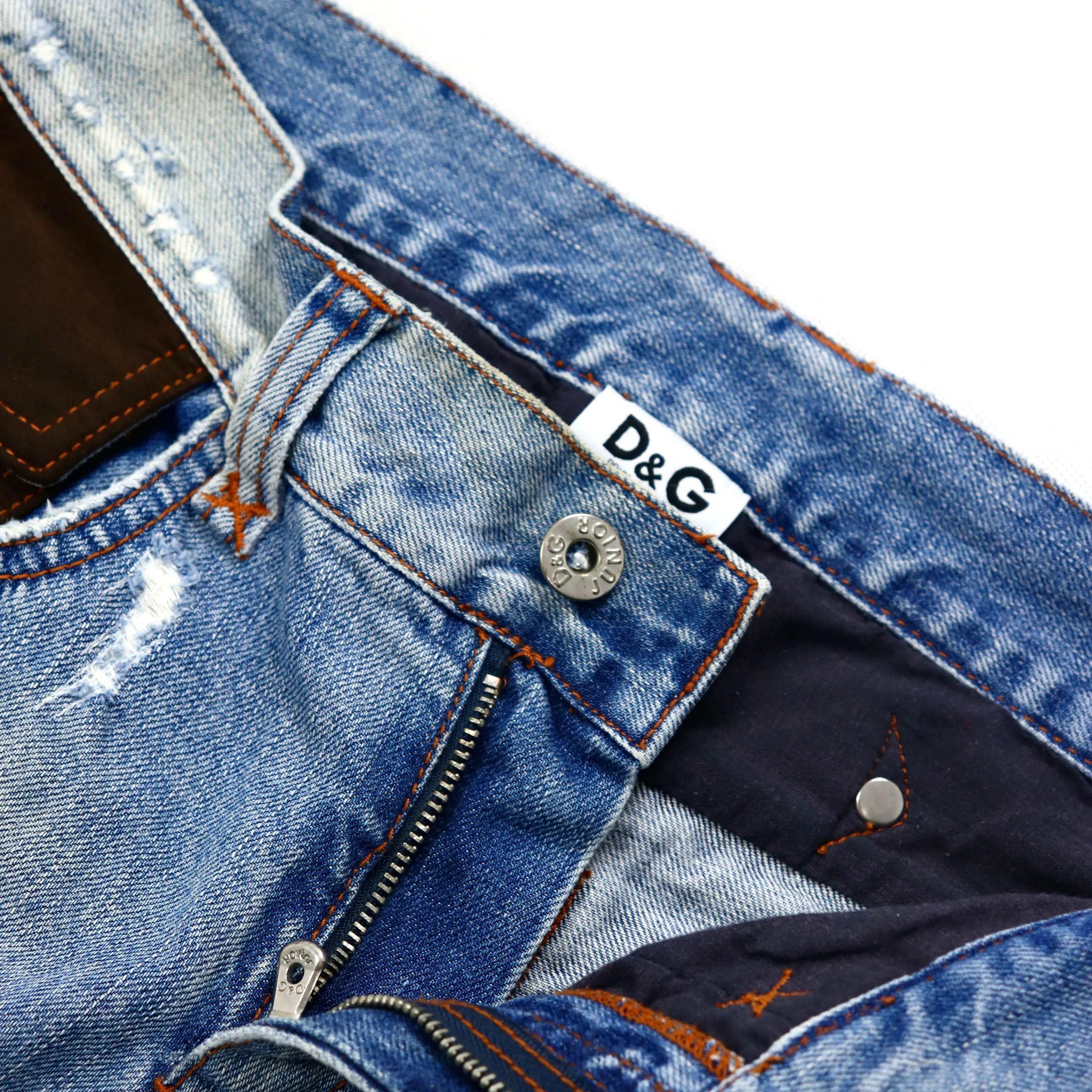 Dolce & Gabbana D&G Suede distressed jeans denim shorts Size US 26 / EU 42 - 5 Thumbnail