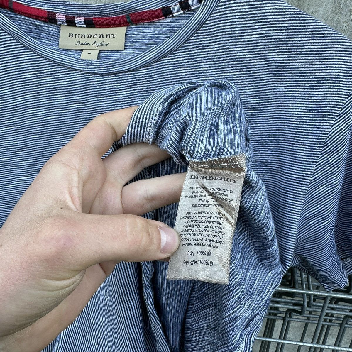 Burberry T-shirt Men Cotton M Brit Old Money Luxury Designer