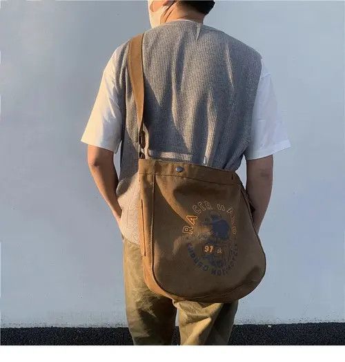 Japanese Brand 90s retro cartoon graphic canvas shoulder bag crossbody y2k Size ONE SIZE - 4 Thumbnail