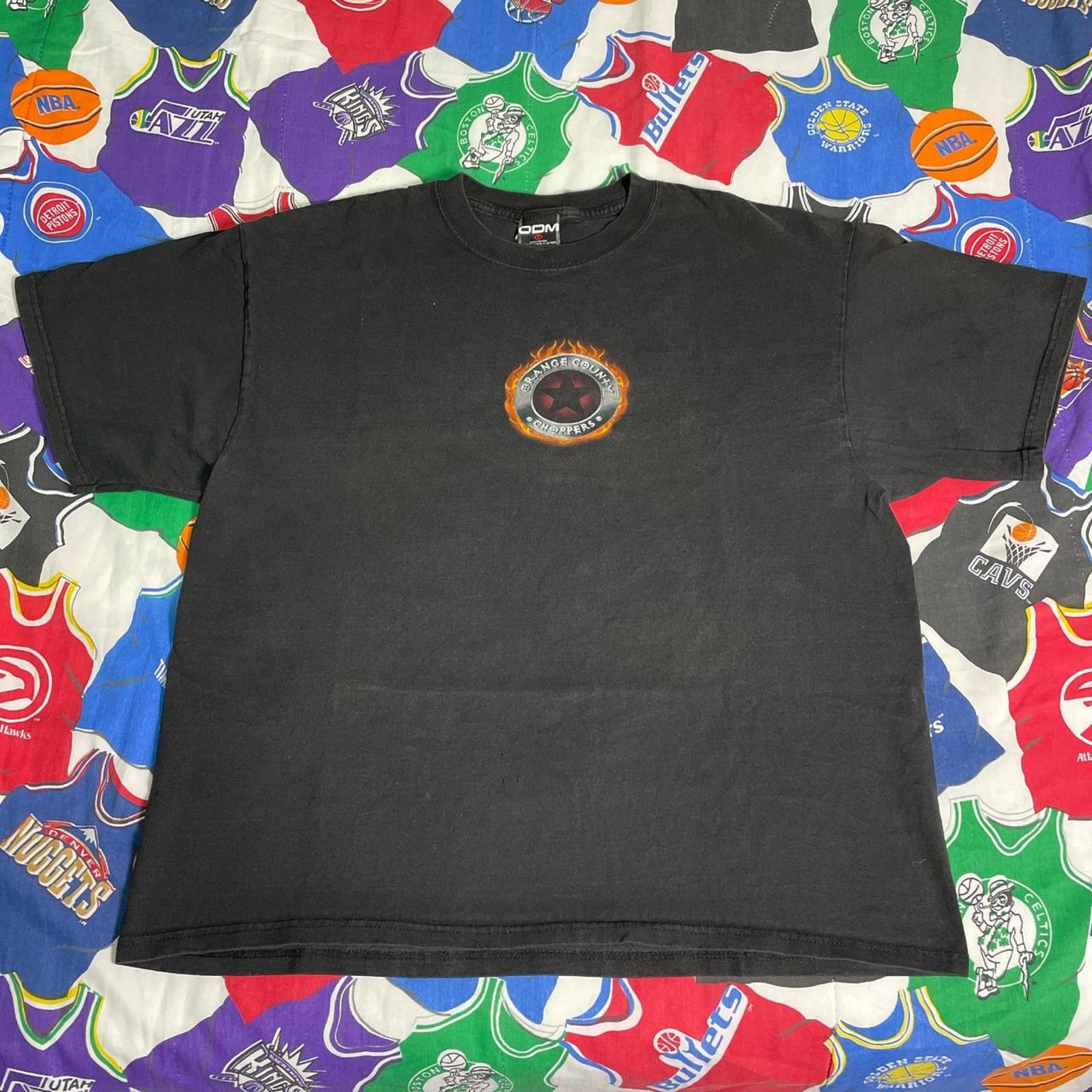 Harley Davidson × Vintage Y2K 2003 ODM Orange County Choppers Biker Rally Chrome Tee Size US XL / EU 56 / 4 - 2 Thumbnail