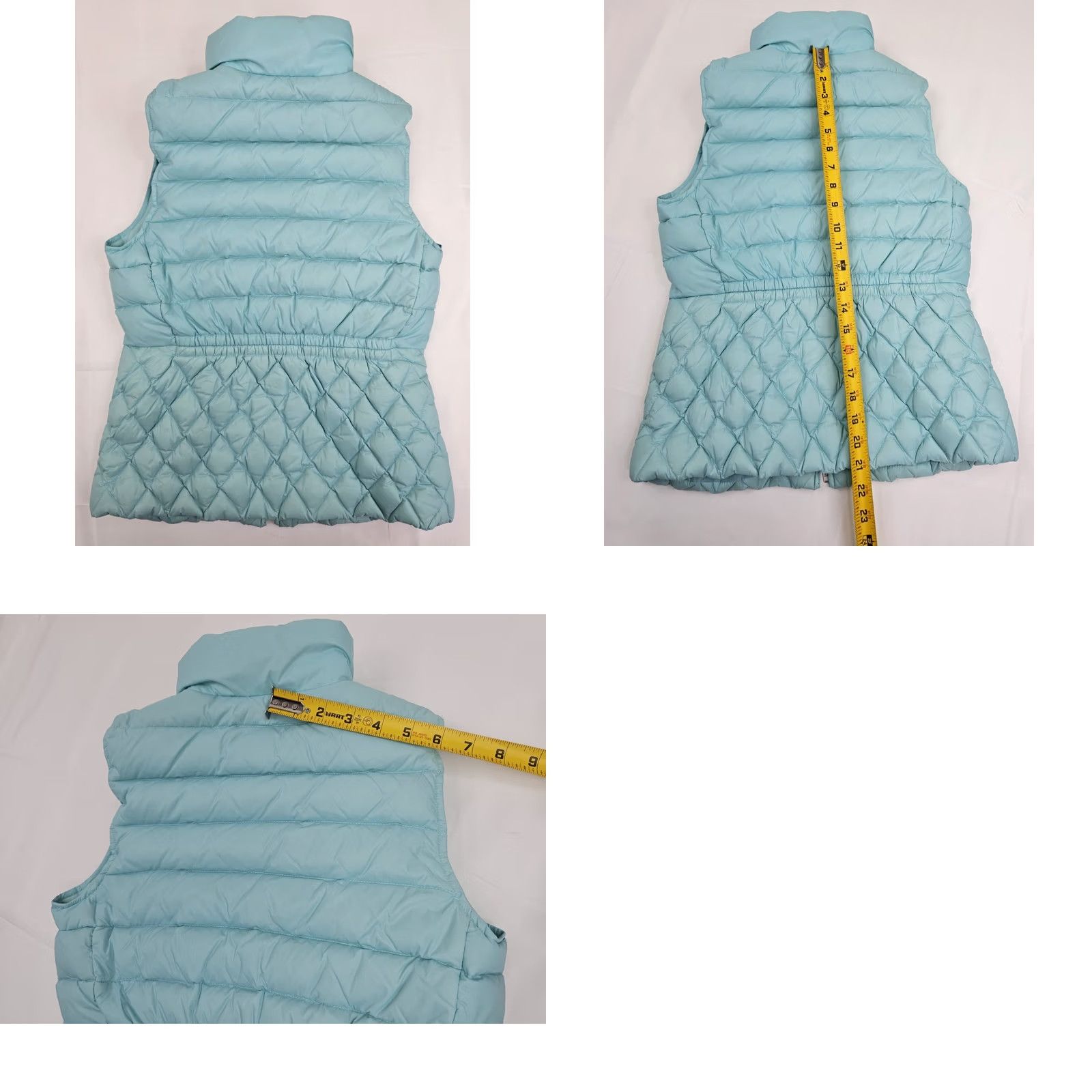 Talbots Talbots Vest Women XS Full Zip Quilted Puffer Down Insulated Aqua Blue EUC Size XS / US 0-2 / IT 36-38 - 8 Thumbnail