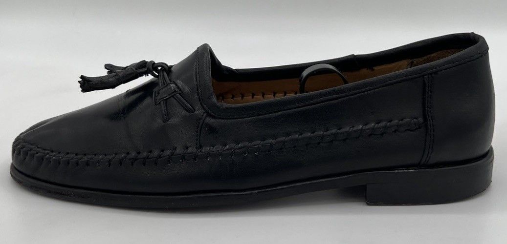 Zelli Zelli Men's Black Leather Tassel Loafer Dress Shoes Size 8M Size US 8 / EU 41 - 5 Thumbnail