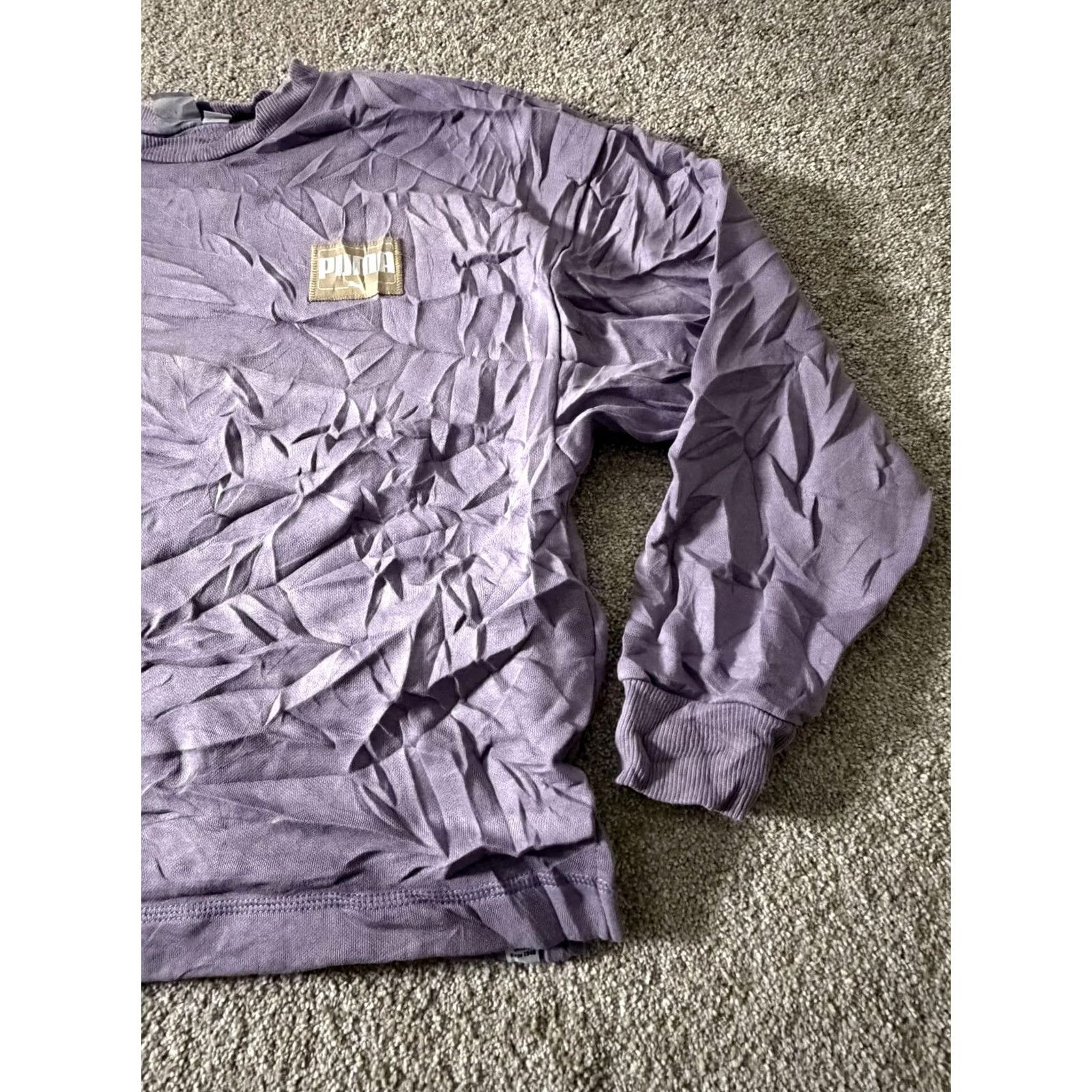 Puma PUMA Sweatshirt Mens Medium Purple Fleece Pullover Crewneck Logo Casual Size US M / EU 48-50 / 2 - 3 Thumbnail