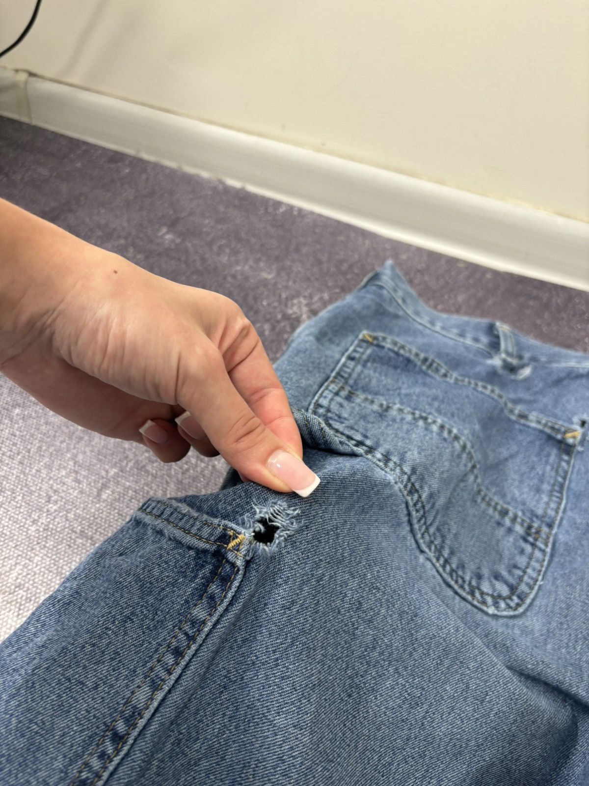 Carhartt Vintage Carhartt USA Dungaree Fit Workwear Denim Baggy Jeans Size US 36 / EU 52 - 6 Thumbnail