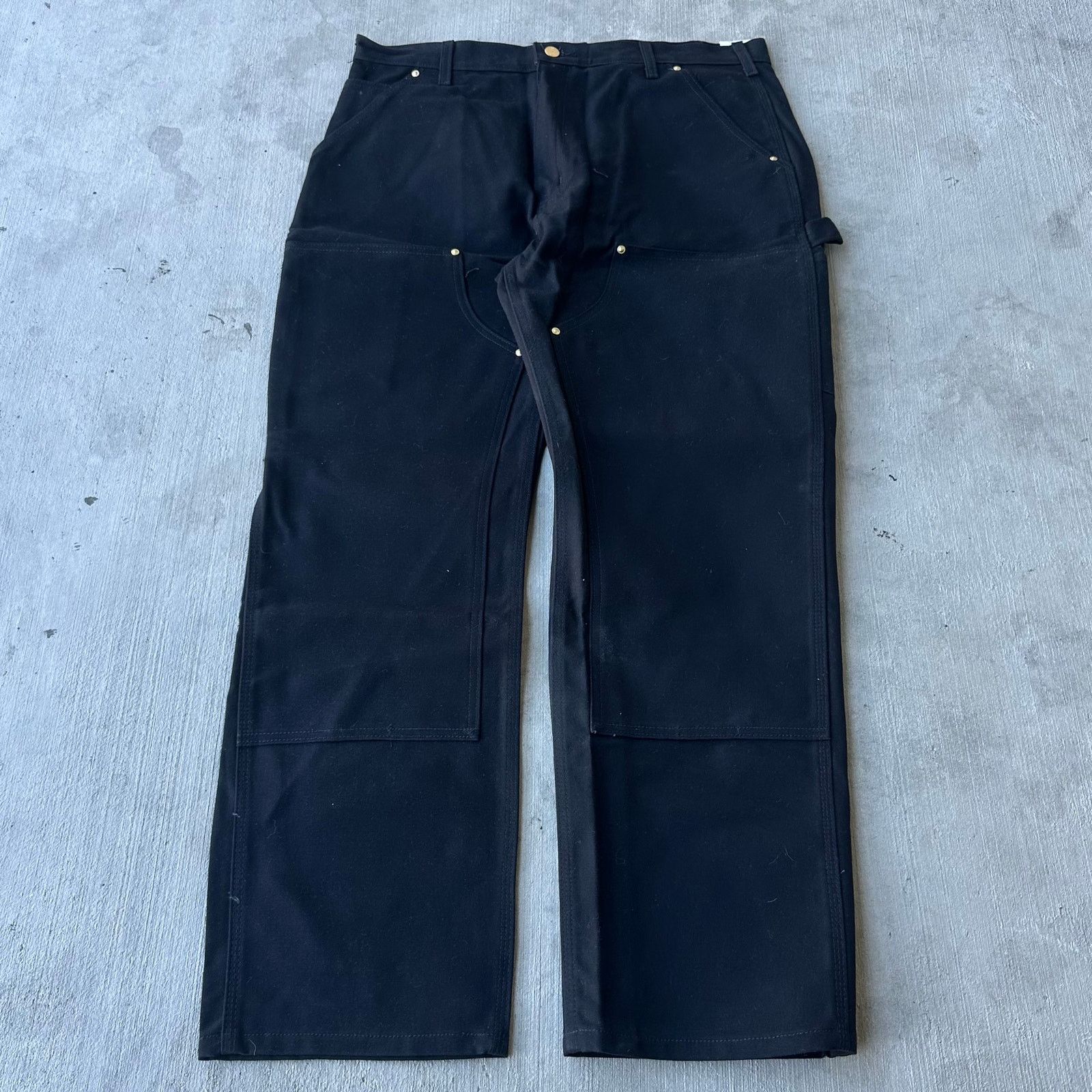 Vintage Y2K Carhartt black double knee work carpenter pants