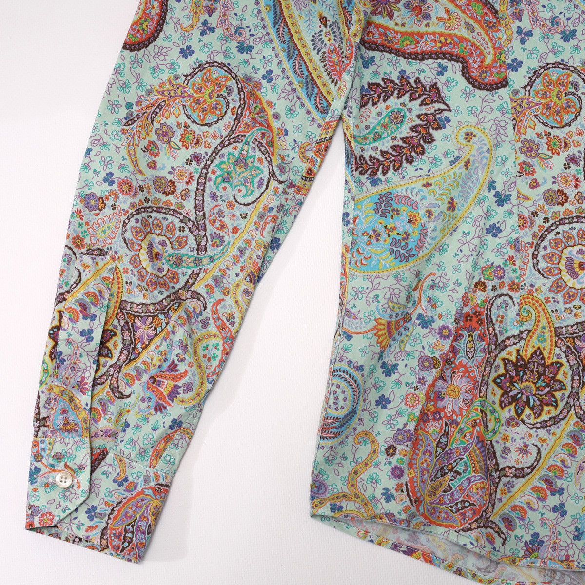Etro Etro Printed Flowers Floral Shirt Aquamarine Size M / US 6-8 / IT 42-44 - 14 Thumbnail