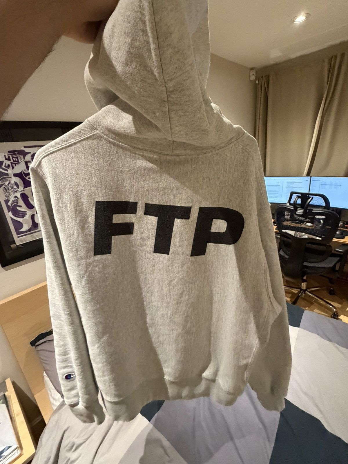 Champion × Fuck The Population FTP X Champion Logo Hoodie Size US L / EU 52-54 / 3 - 4 Thumbnail