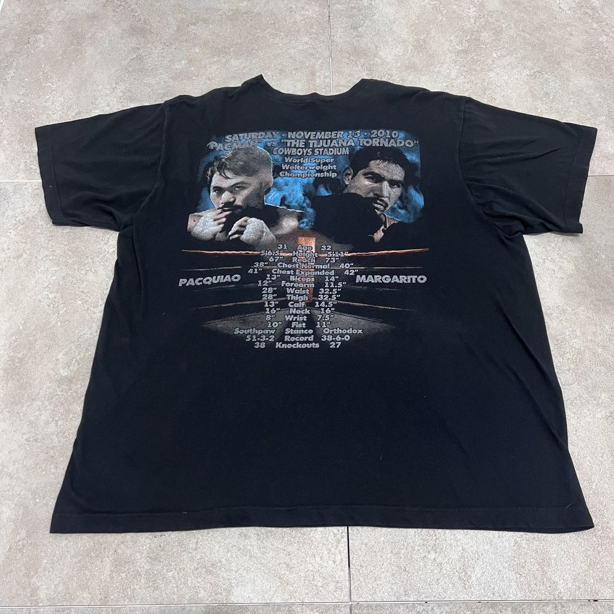 Rap Tees × Vintage Vintage Y2K Manny Pacquiao VS Antoni Margarito Tee Bootleg Size US XL / EU 56 / 4 - 9 Thumbnail