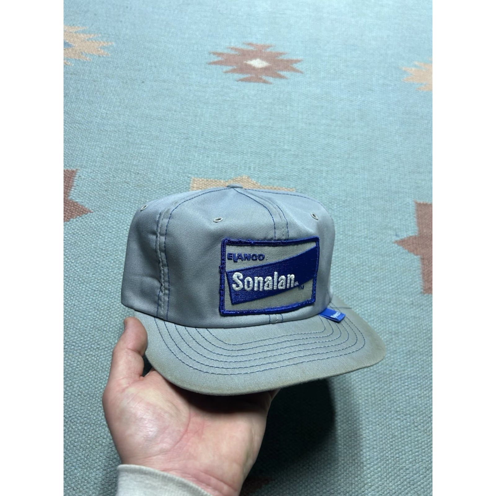 Vintage VINTAGE Swingster snapback hat cap Elanco Sonalan farm feed patch made in USA Hat Men Gray Adjustable USA Size ONE SIZE - 2 Thumbnail