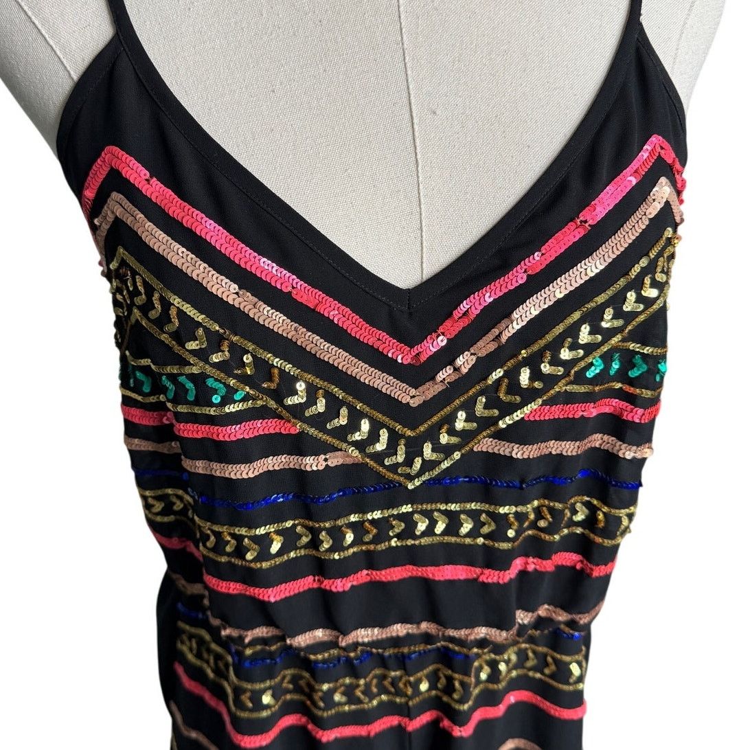 Mara Hoffman Mara Hoffman Sequin Striped Jumpsuit black size XS Size 26" / US 2 / IT 38 - 8 Thumbnail