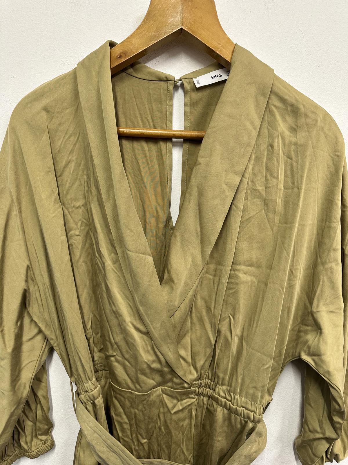 Other MNG Beige Wrap Dress with Belt Size S Size 28" / US 6 / IT 42 - 3 Thumbnail