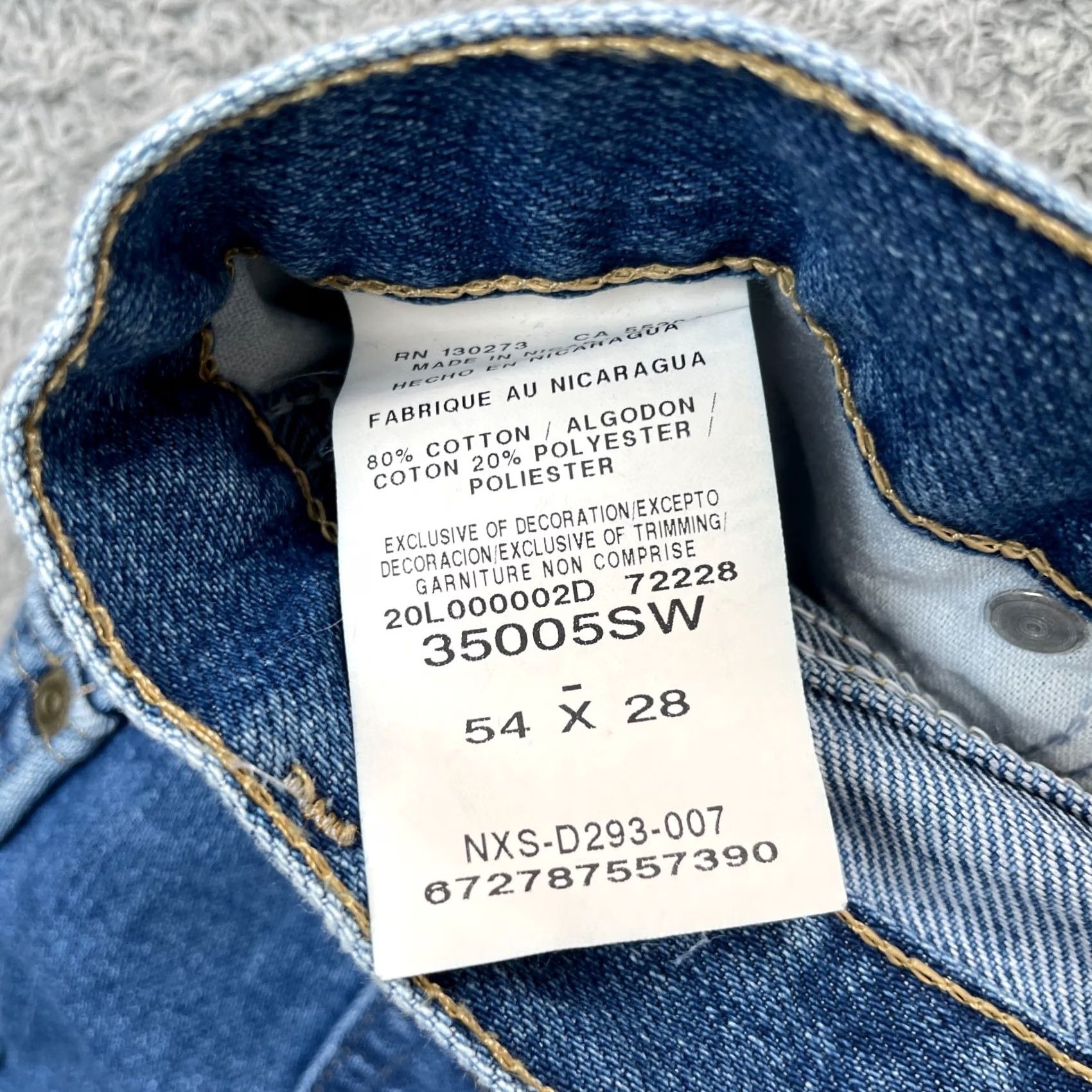 Wrangler Wrangler Jeans Mens 54x28 Blue Cowboy Cut Stretch Flex Straight Denim Work Ranch Jeans Mens 54 28 Blue Wrangler Rugged Wear Cowboy Western Shirt? Size US 38 / EU 54 - 3 Thumbnail