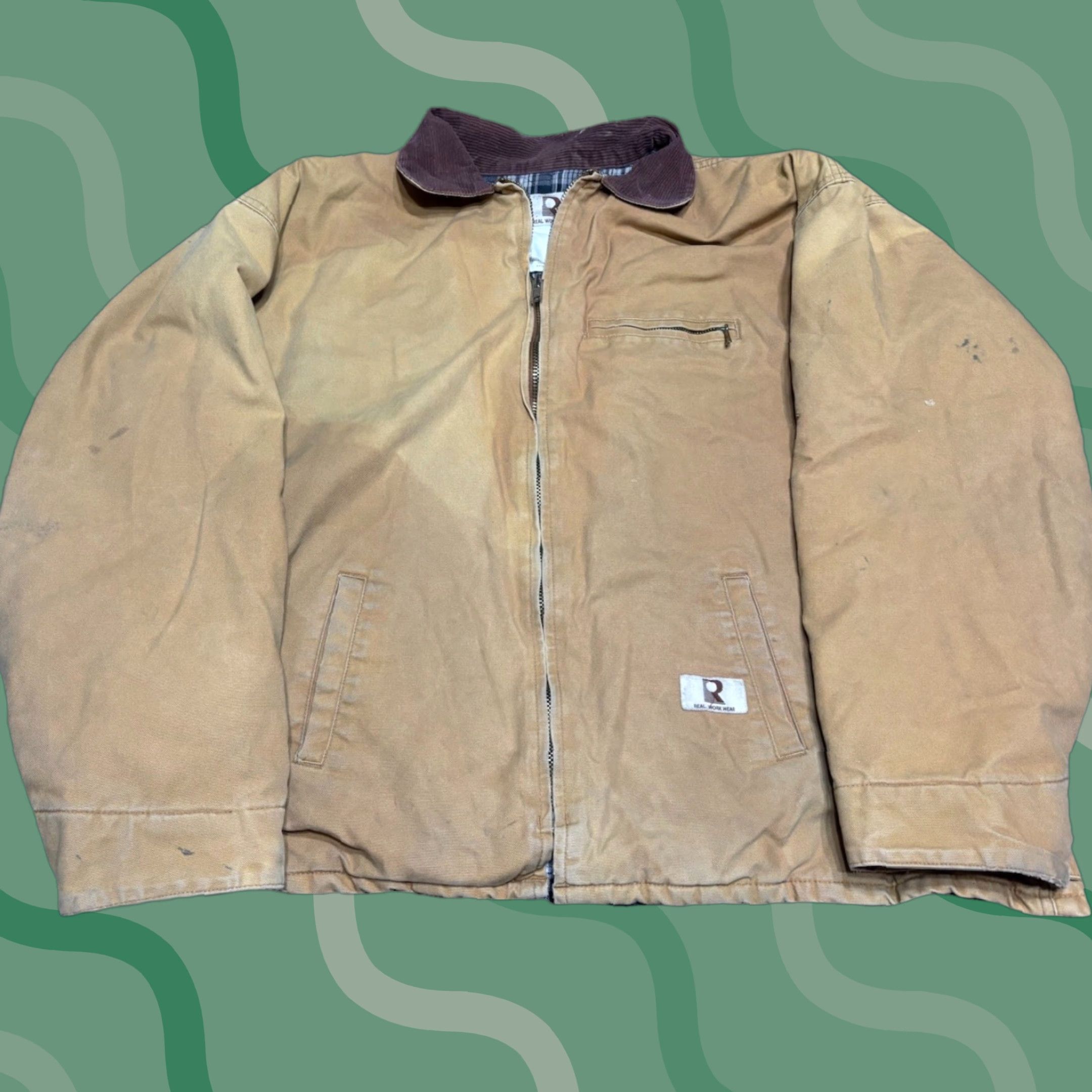 J Brand VINTAGE Real Work Wear Detroit Jacket XL Men Canvas Tan 90s Workwear Size US XL / EU 56 / 4 - 1 Thumbnail