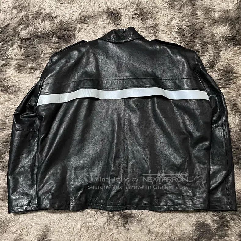 Balenciaga Balenciaga Police Uniform Leather Jacket with Shoulder Pad Size US L / EU 52-54 / 3 - 2 Thumbnail