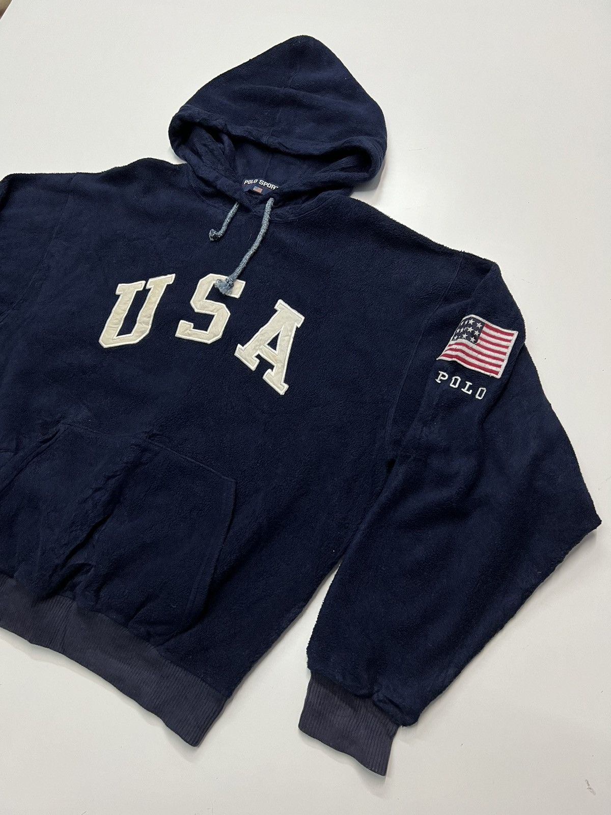 Polo Ralph Lauren 🔥VINTAGE POLO RALPH LAUREN USA HOODIE Size US L / EU 52-54 / 3 - 4 Thumbnail