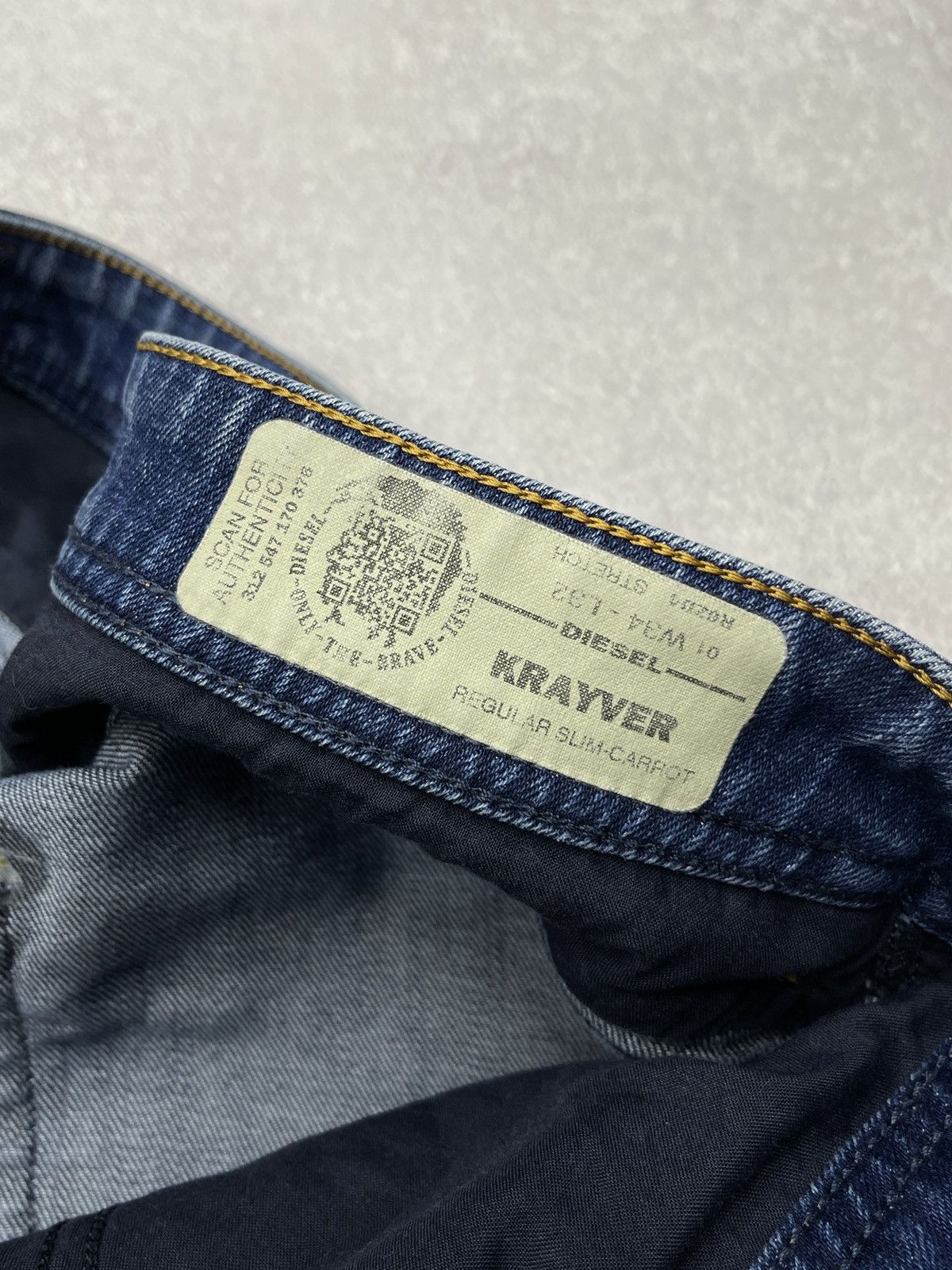 Diesel Mens Diesel Krayver Denim Jeans Blue With Holes Size 34 Size US 34 / EU 50 - 14 Thumbnail
