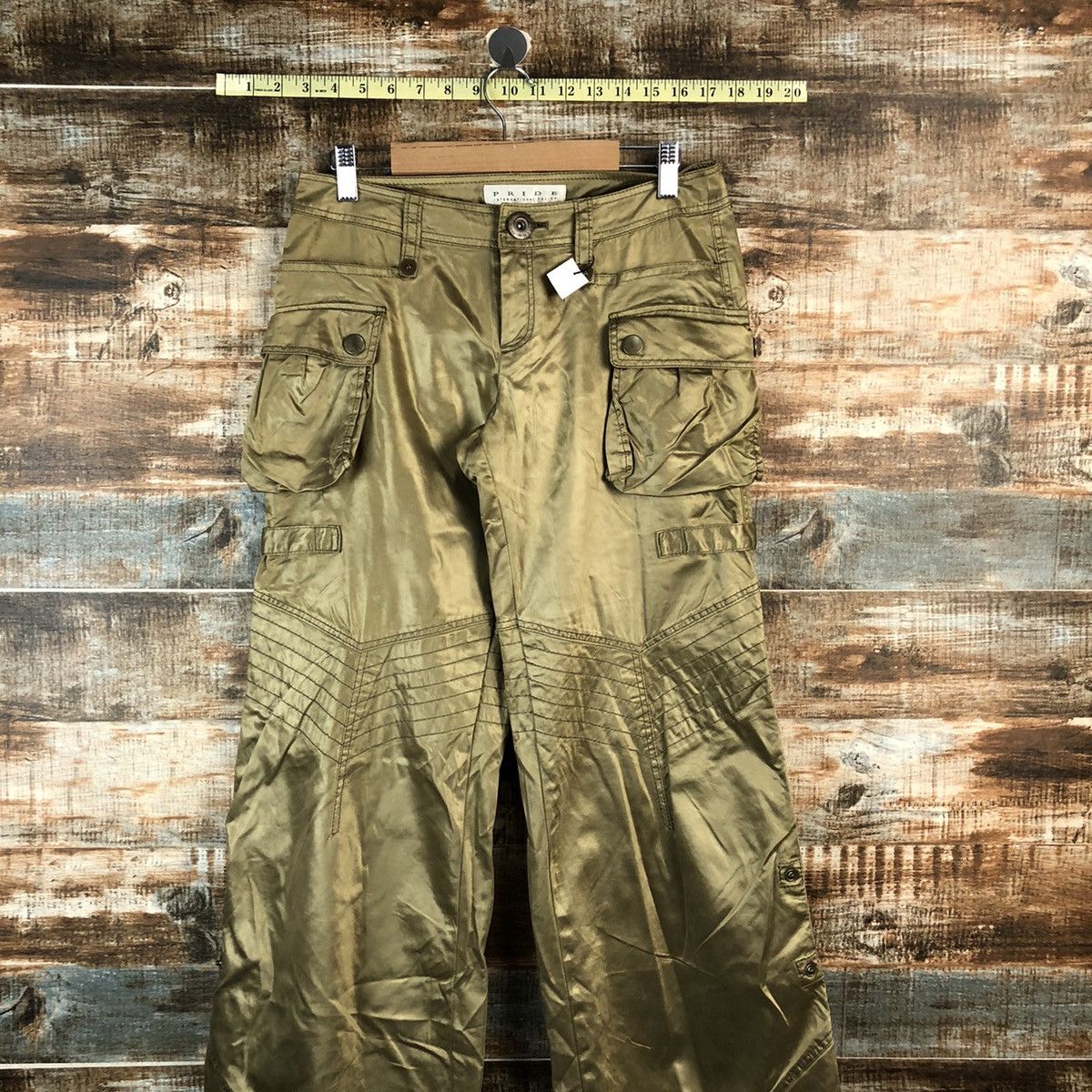 Japanese Brand Pride Brown Cargo utility Multipocket Pants #A2532 Size 27" / US 4 / IT 40 - 2 Thumbnail