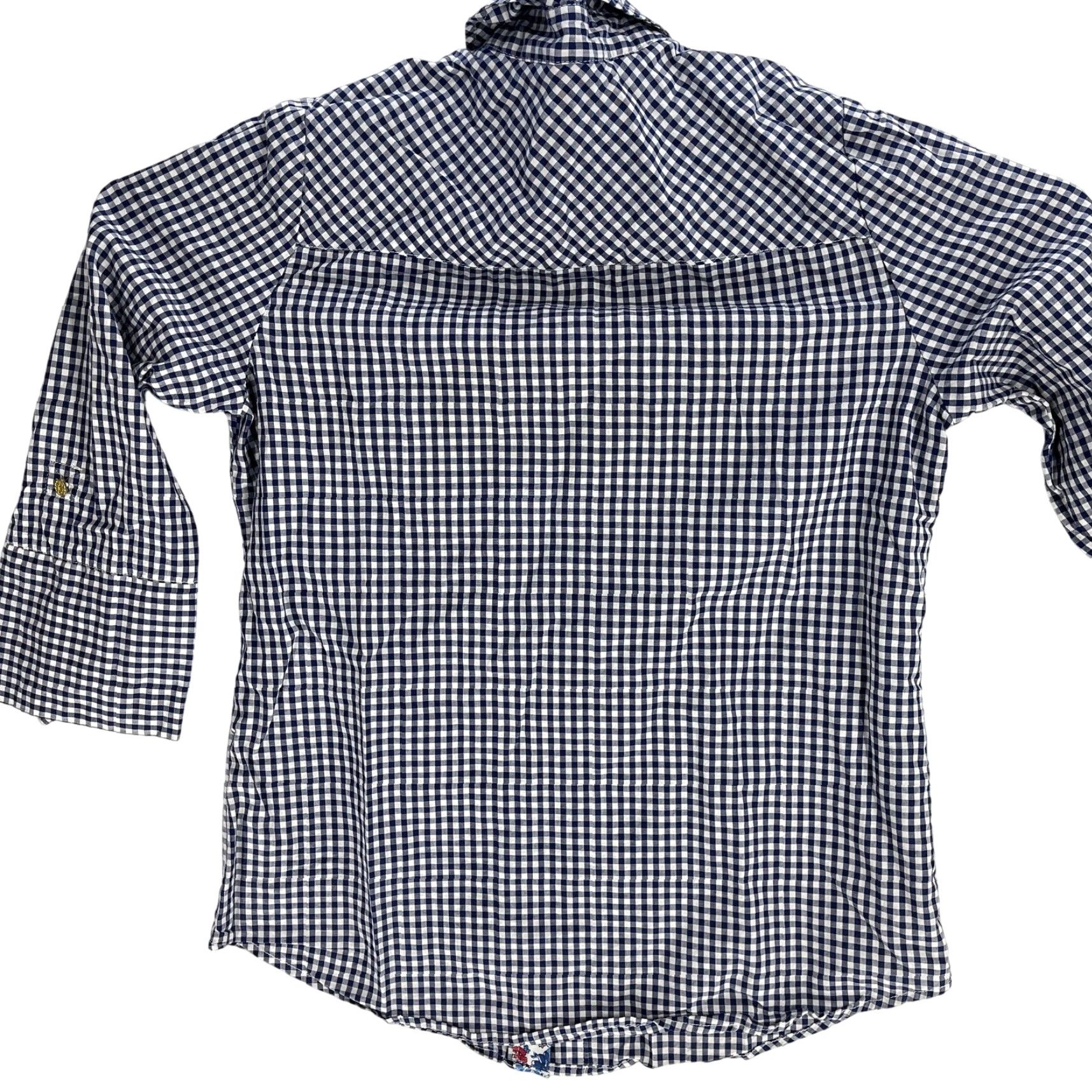 Vintage Cathy Shirt Blue White Checkered Button-Up 100% Cotton M Regular Women Size M / US 6-8 / IT 42-44 - 3 Thumbnail