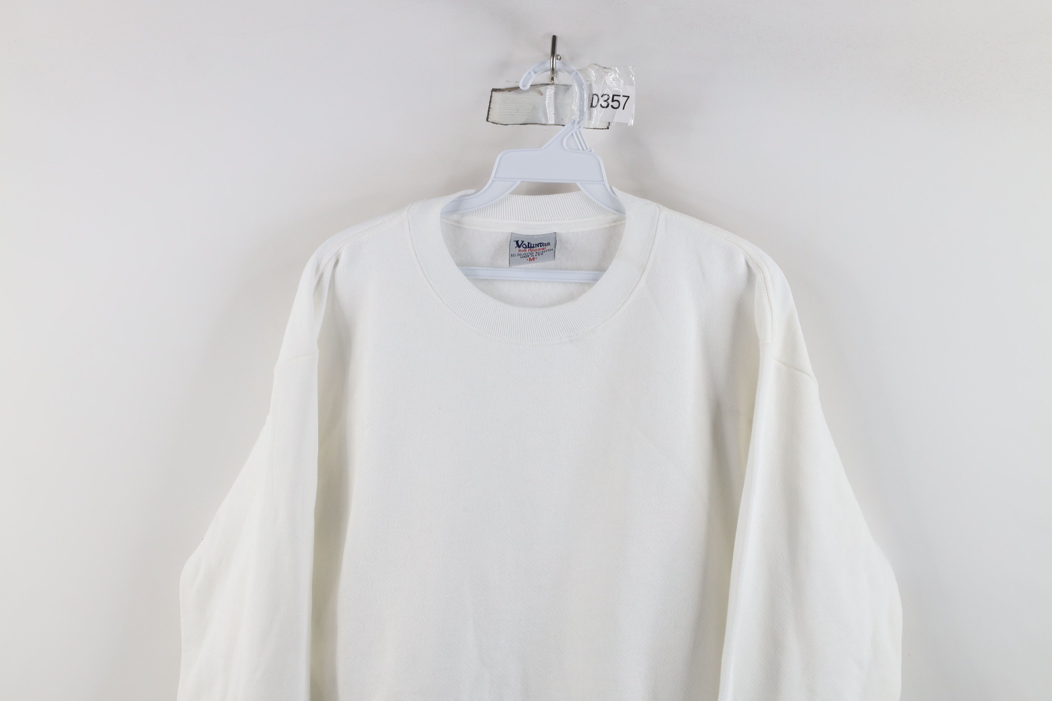Vintage Vintage 90s Streetwear Blank Crewneck Sweatshirt White USA Size US M / EU 48-50 / 2 - 2 Thumbnail