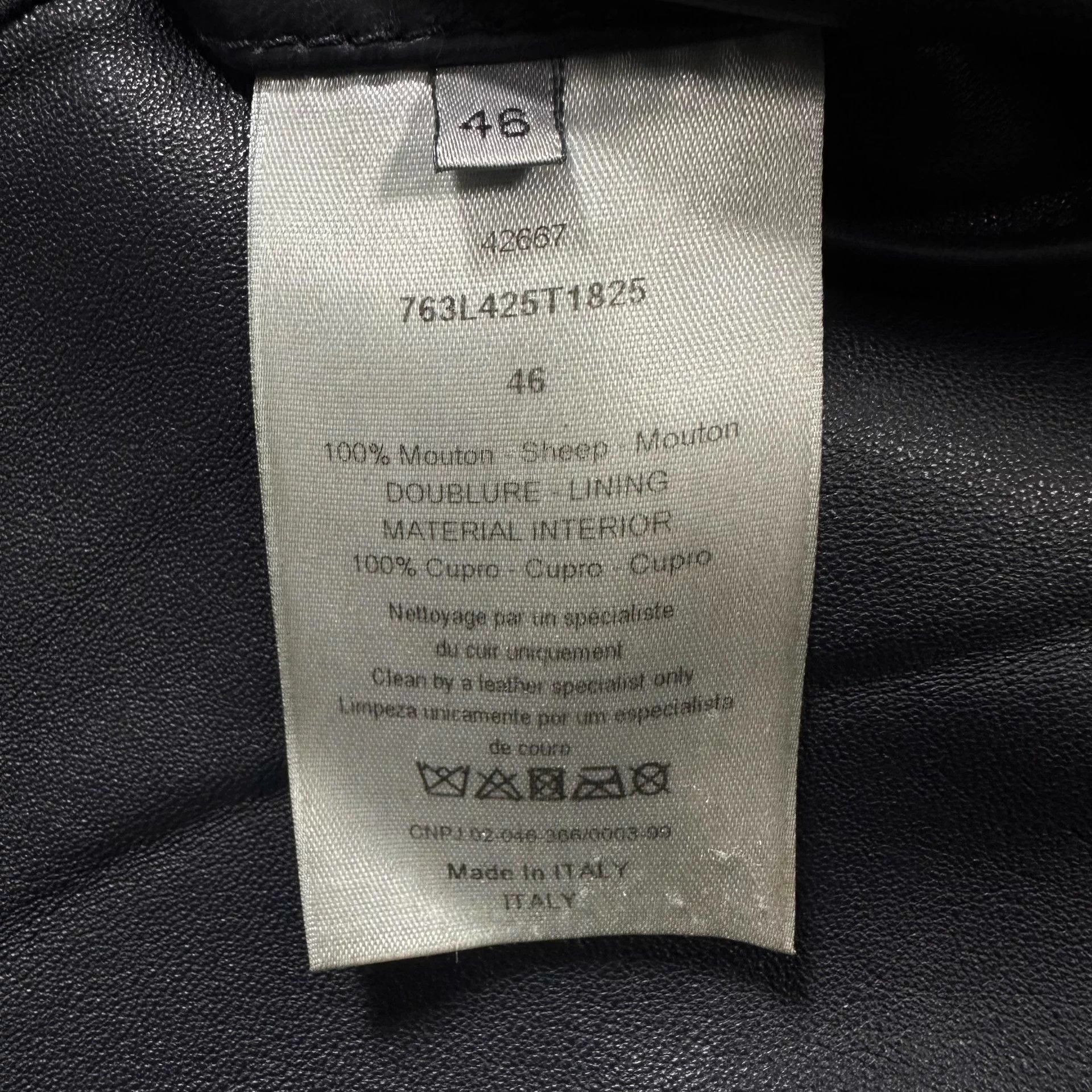 Dior Dior Black Stand Collar Lambskin Motorcycle Leather Jacket Size US S / EU 44-46 / 1 - 6 Thumbnail