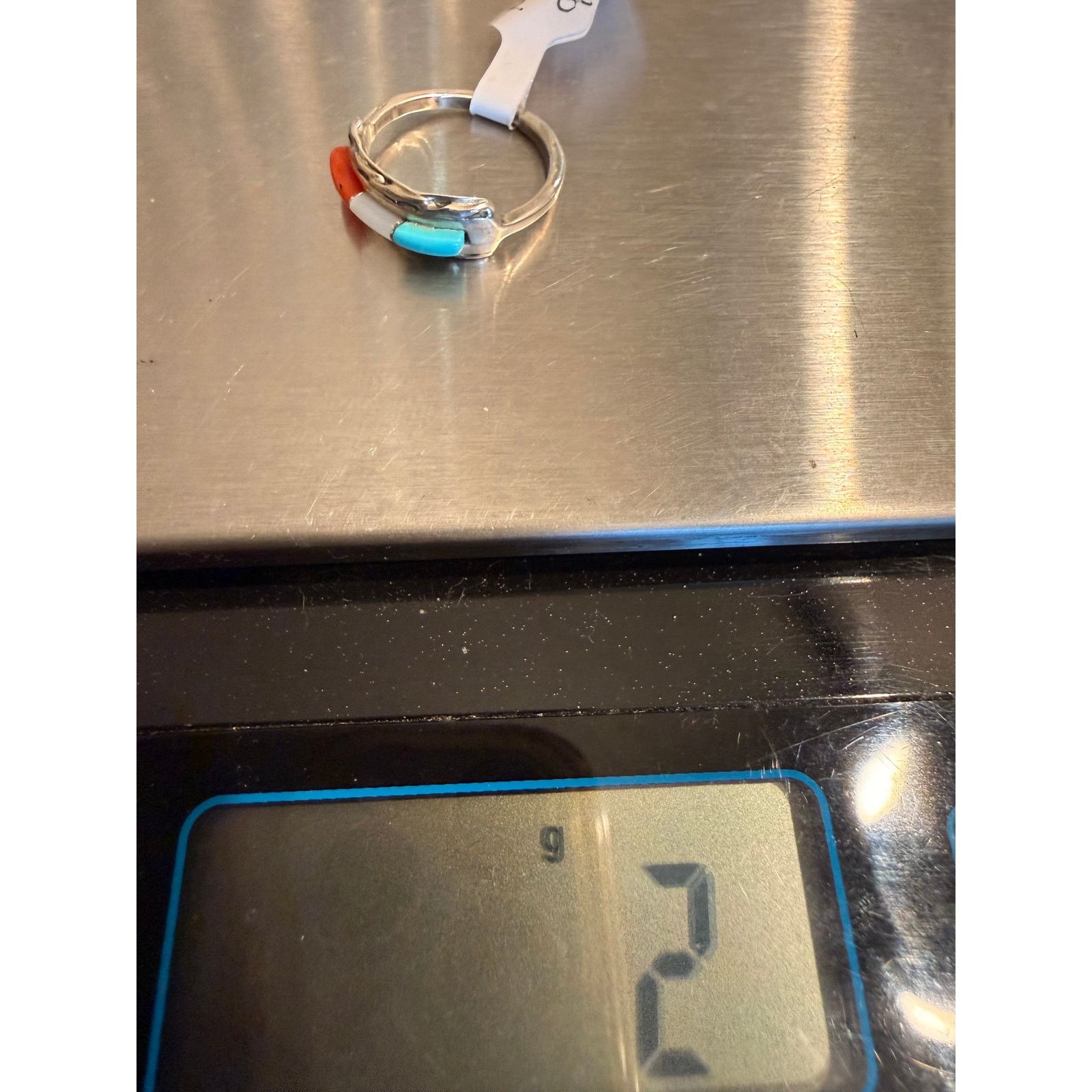 Other VTG Zuni Signed Gus & Lorie Panteah Sterling Ring Sz 5.25" Size ONE SIZE - 6 Thumbnail